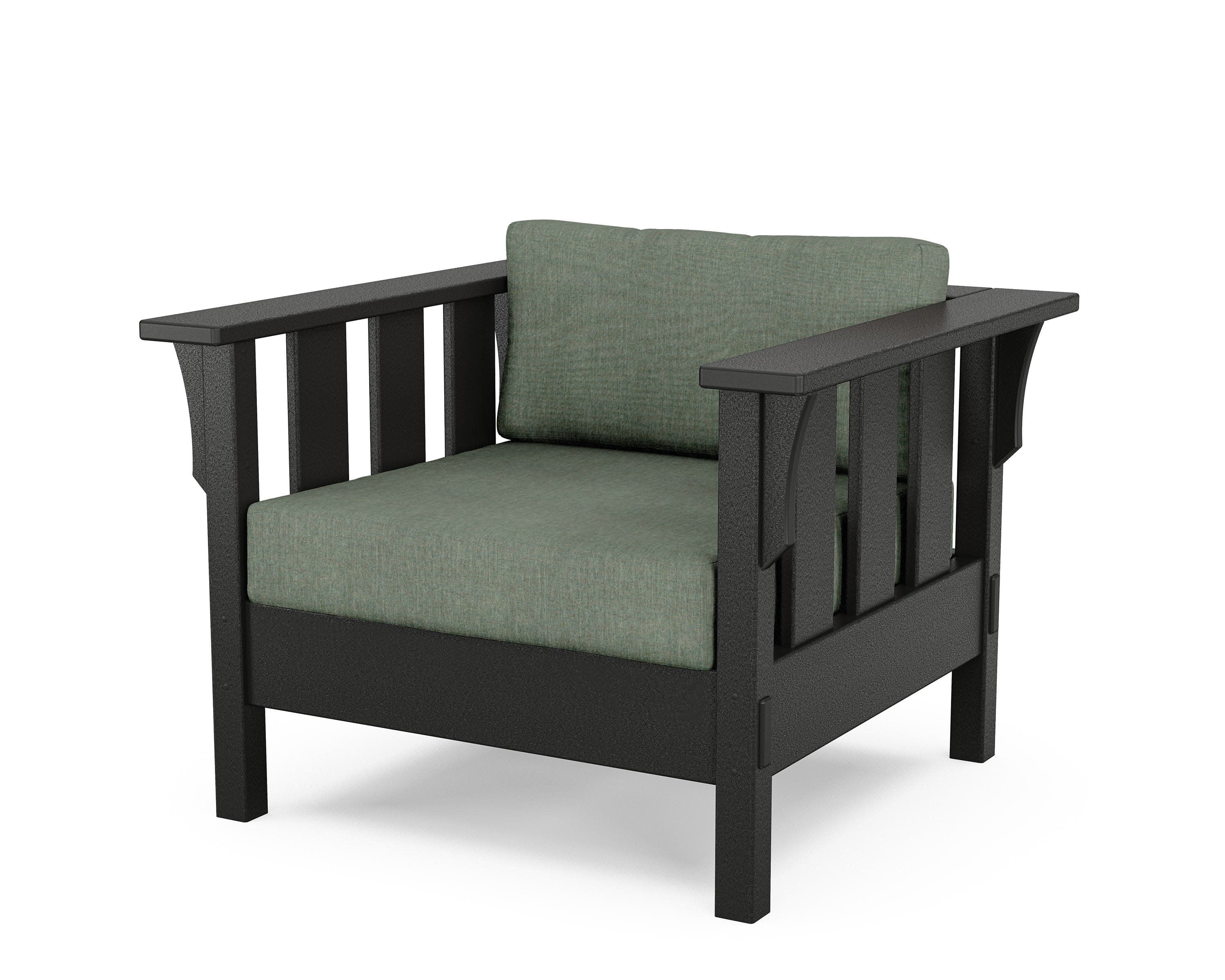 Acadia Deep Seating Chair in Black / Cast Sage