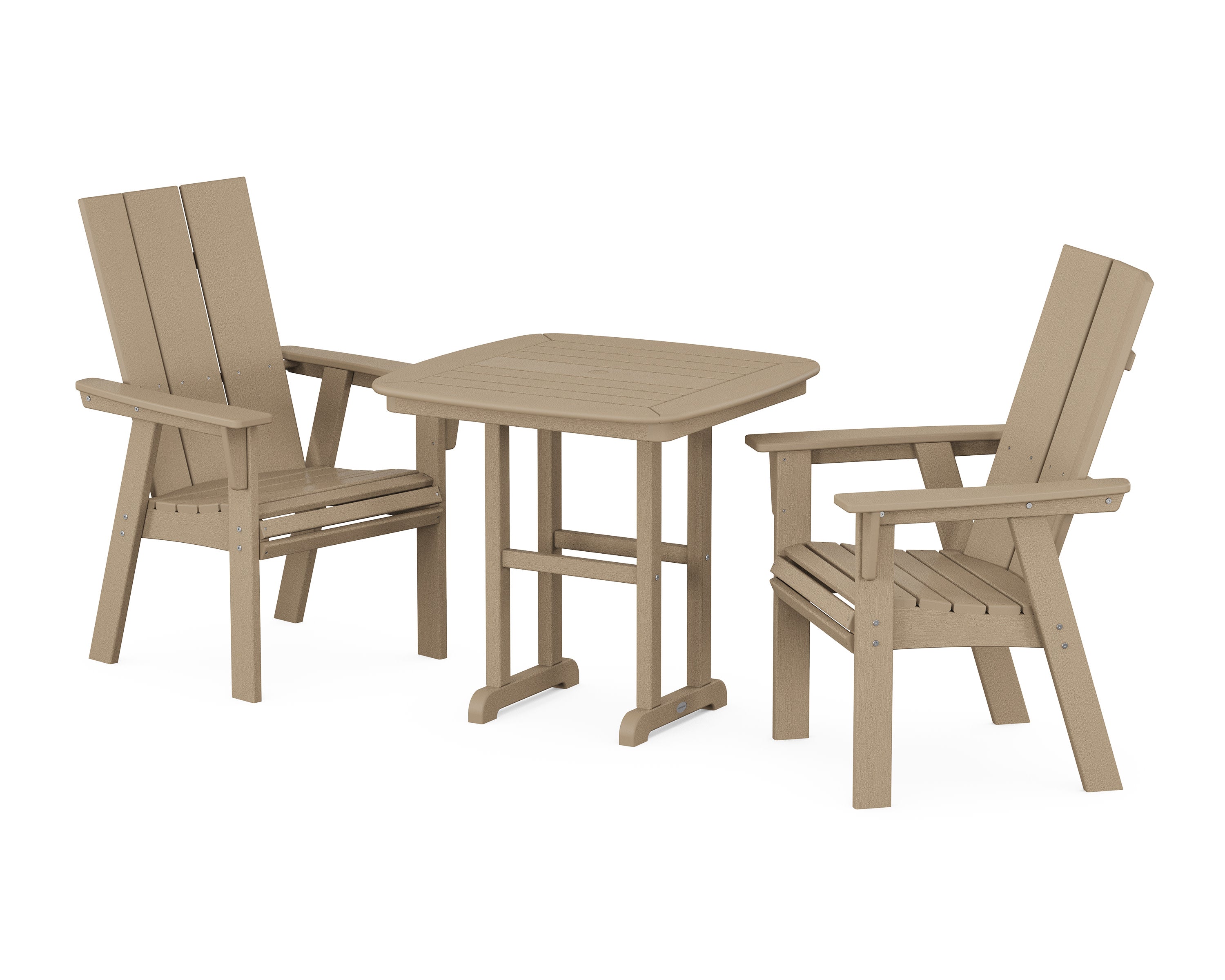 Modern Adirondack 3-Piece Dining Set in Vintage Sahara