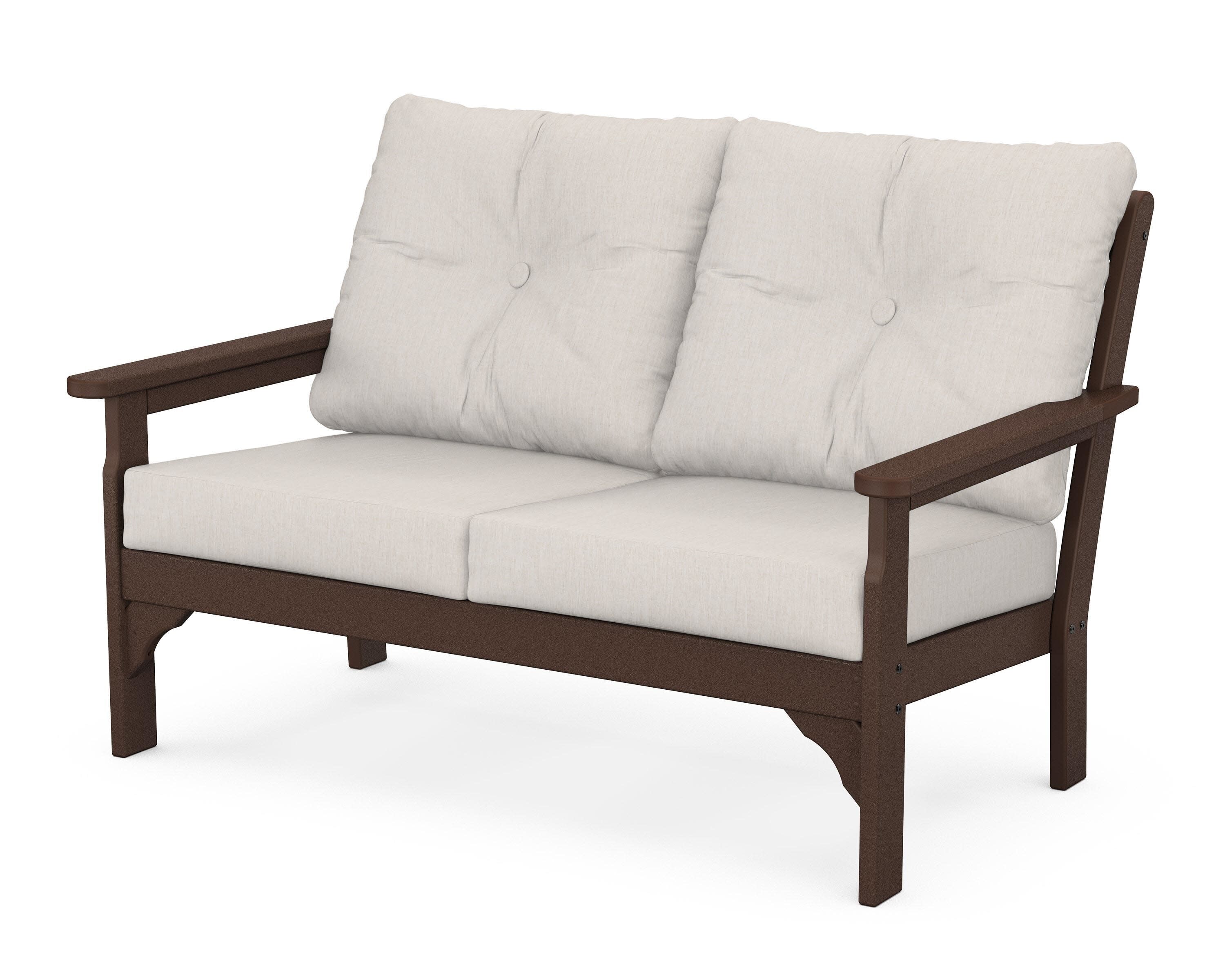 Vineyard Deep Seating Loveseat in Mahogany / Cast Ash