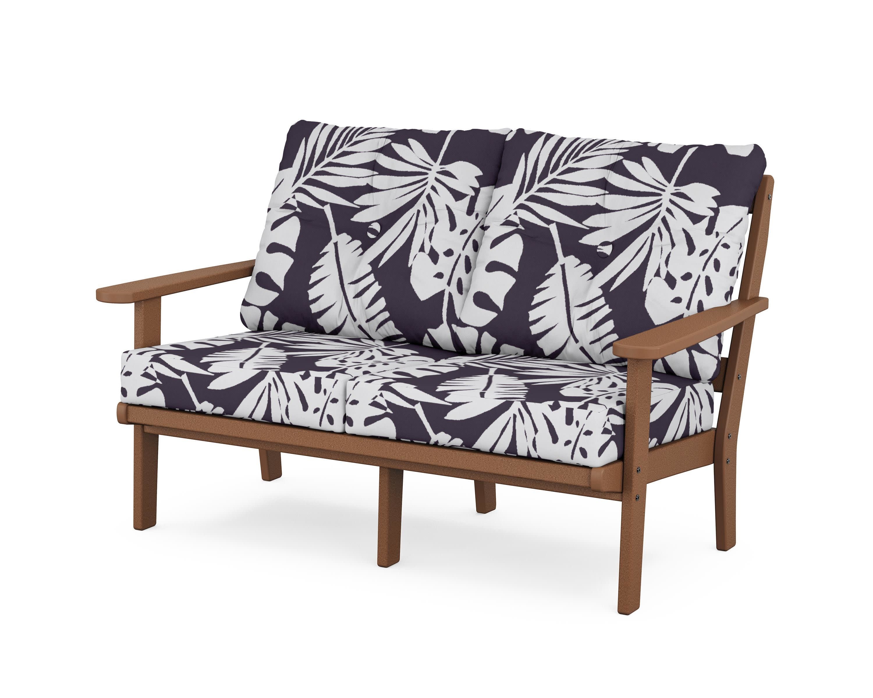 Mission Deep SeatingLoveseat in Teak / Leaf Navy