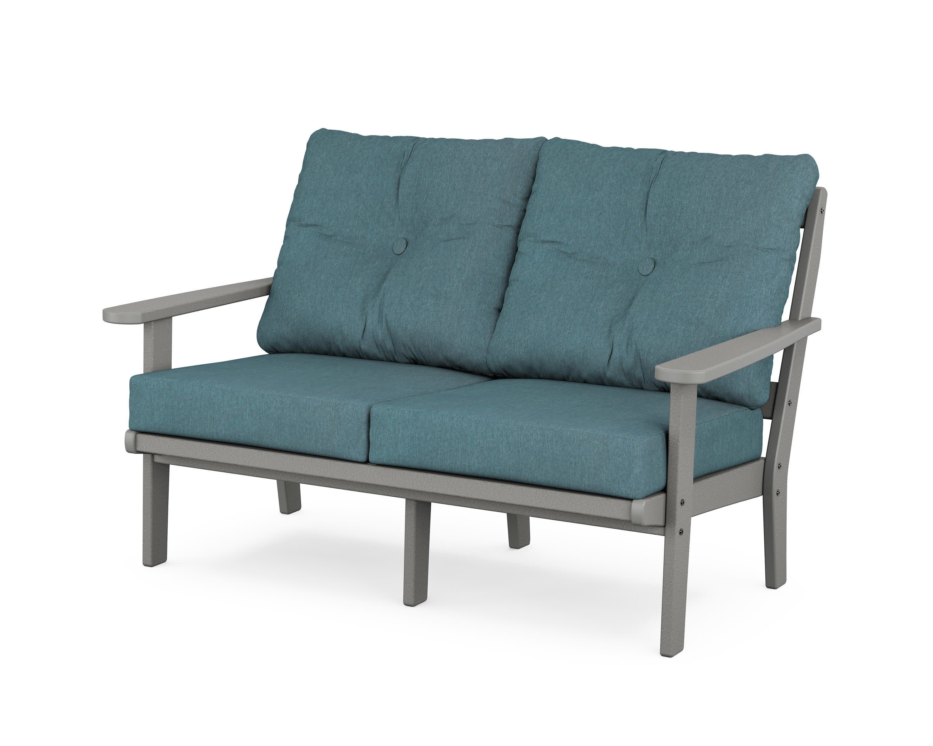 Mission Deep SeatingLoveseat in Slate Grey / Ocean Teal