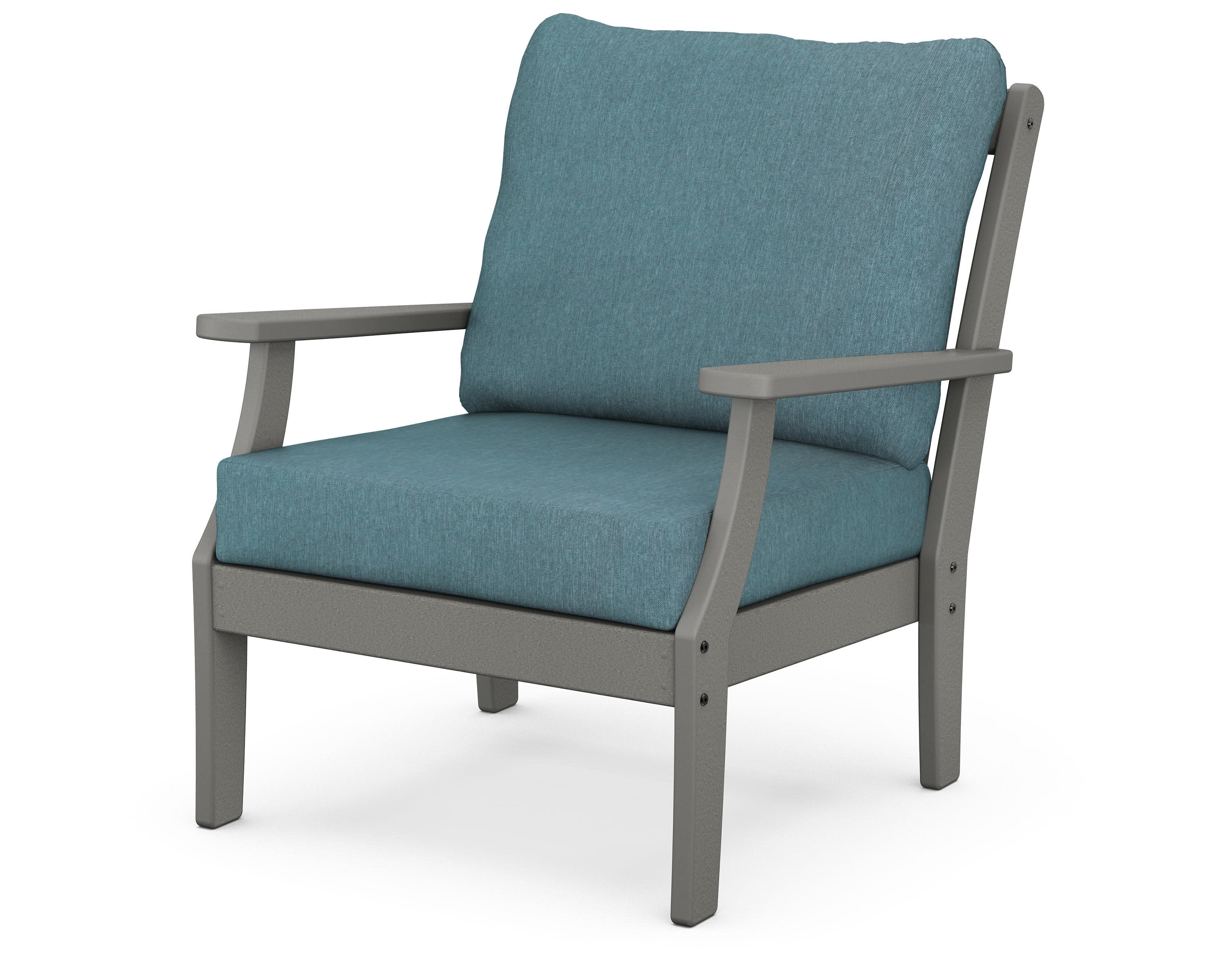 Braxton Deep Seating Chair in Slate Grey / Ocean Teal