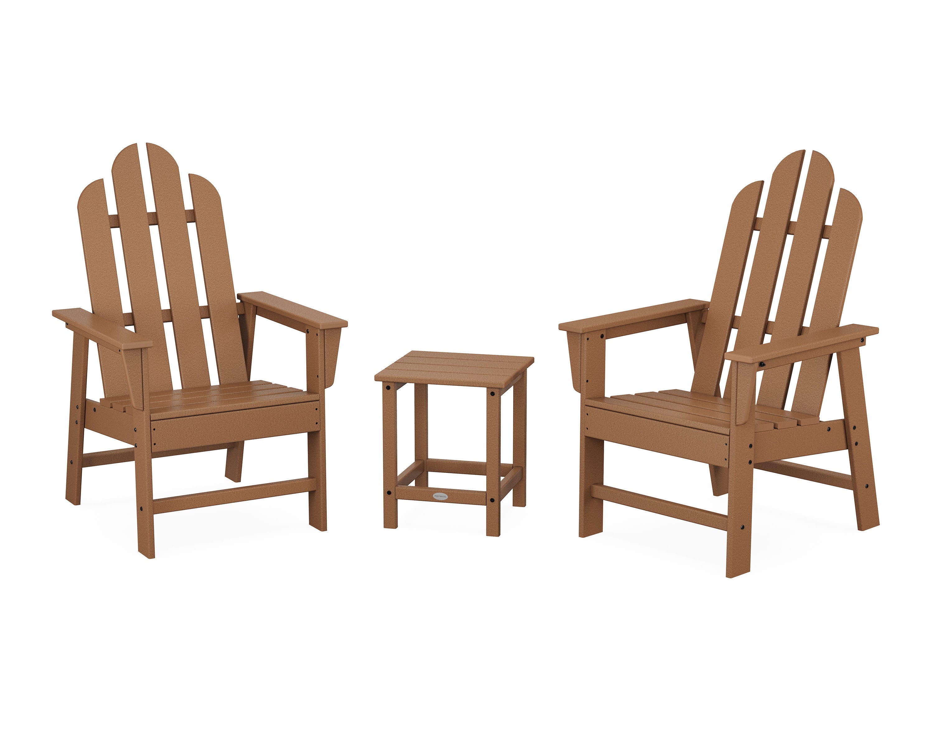 Long Island 3-Piece Upright Adirondack Chair Set in Teak