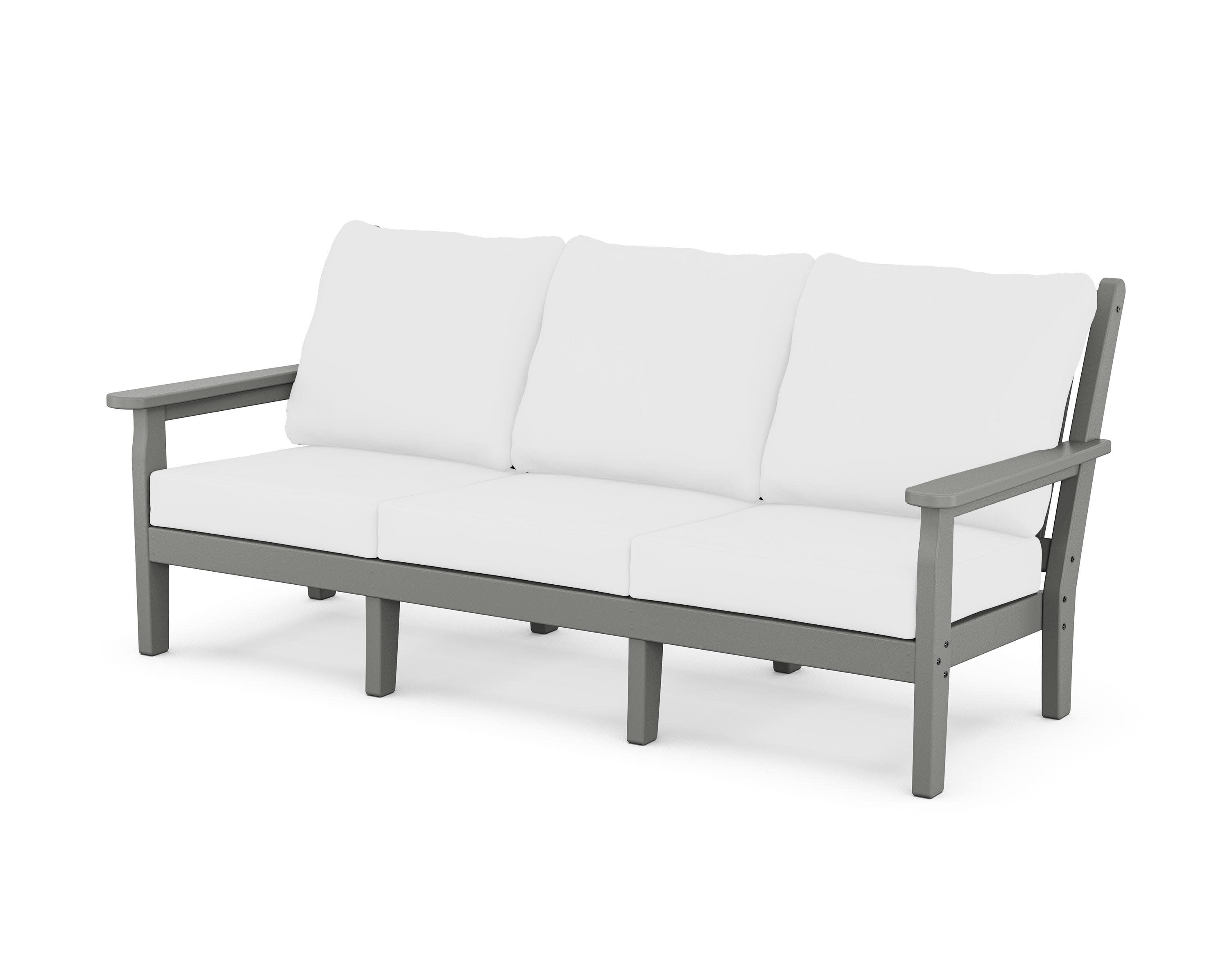 Chippendale Deep Seating Sofa in Slate Grey / Natural