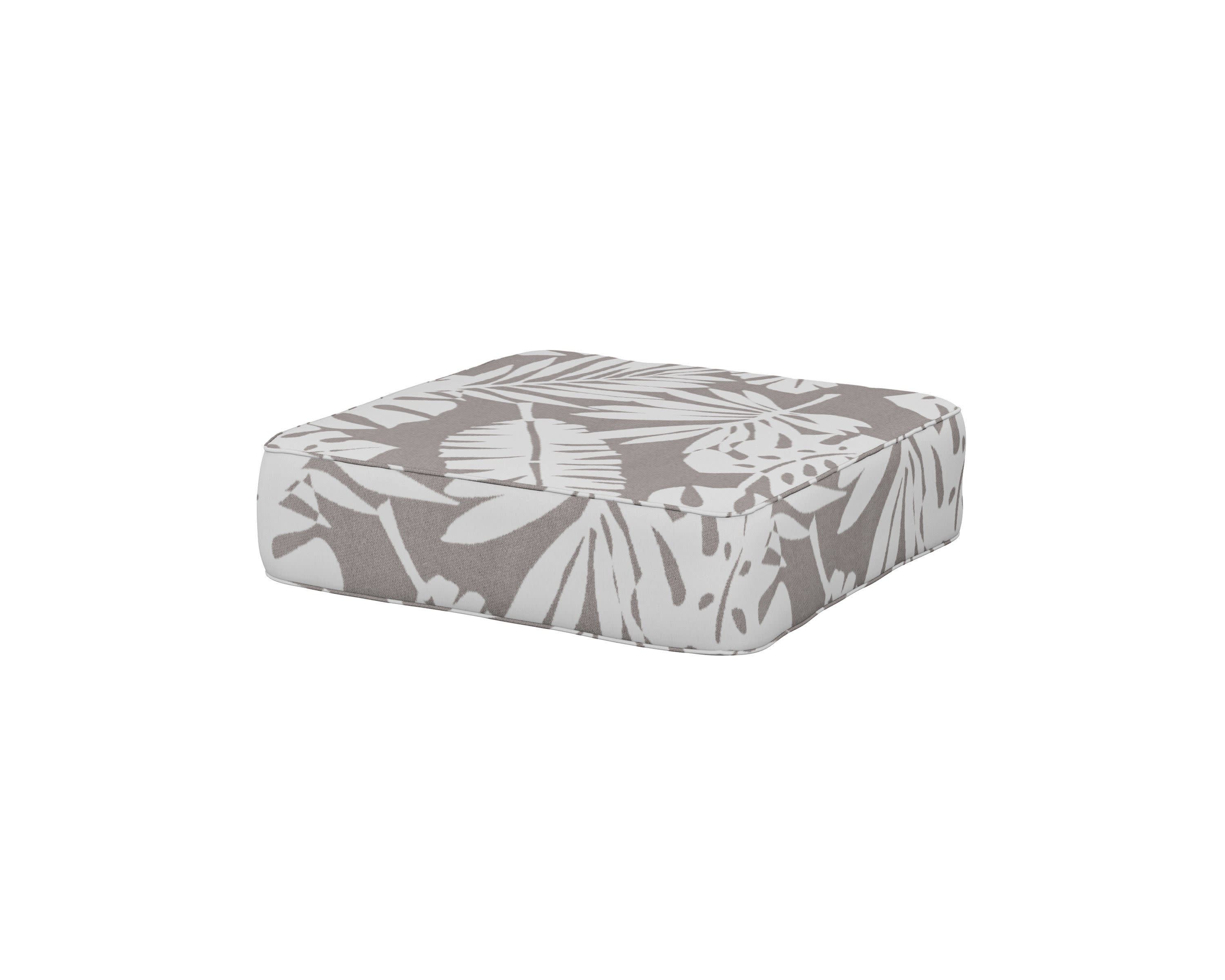 Ateeva 4000 Ottoman Cushion in Leaf Grey Mist