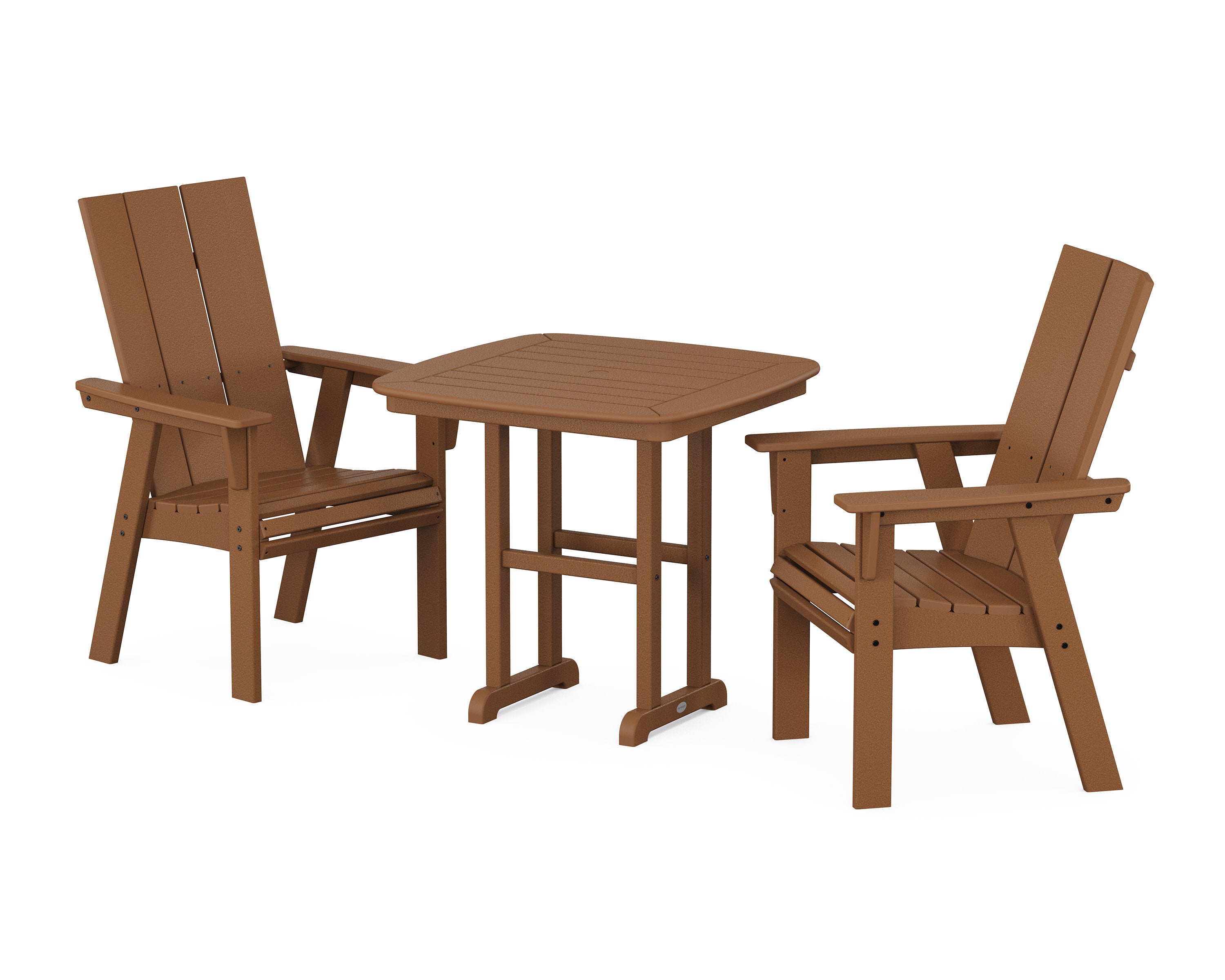 Modern Adirondack 3-Piece Dining Set in Teak