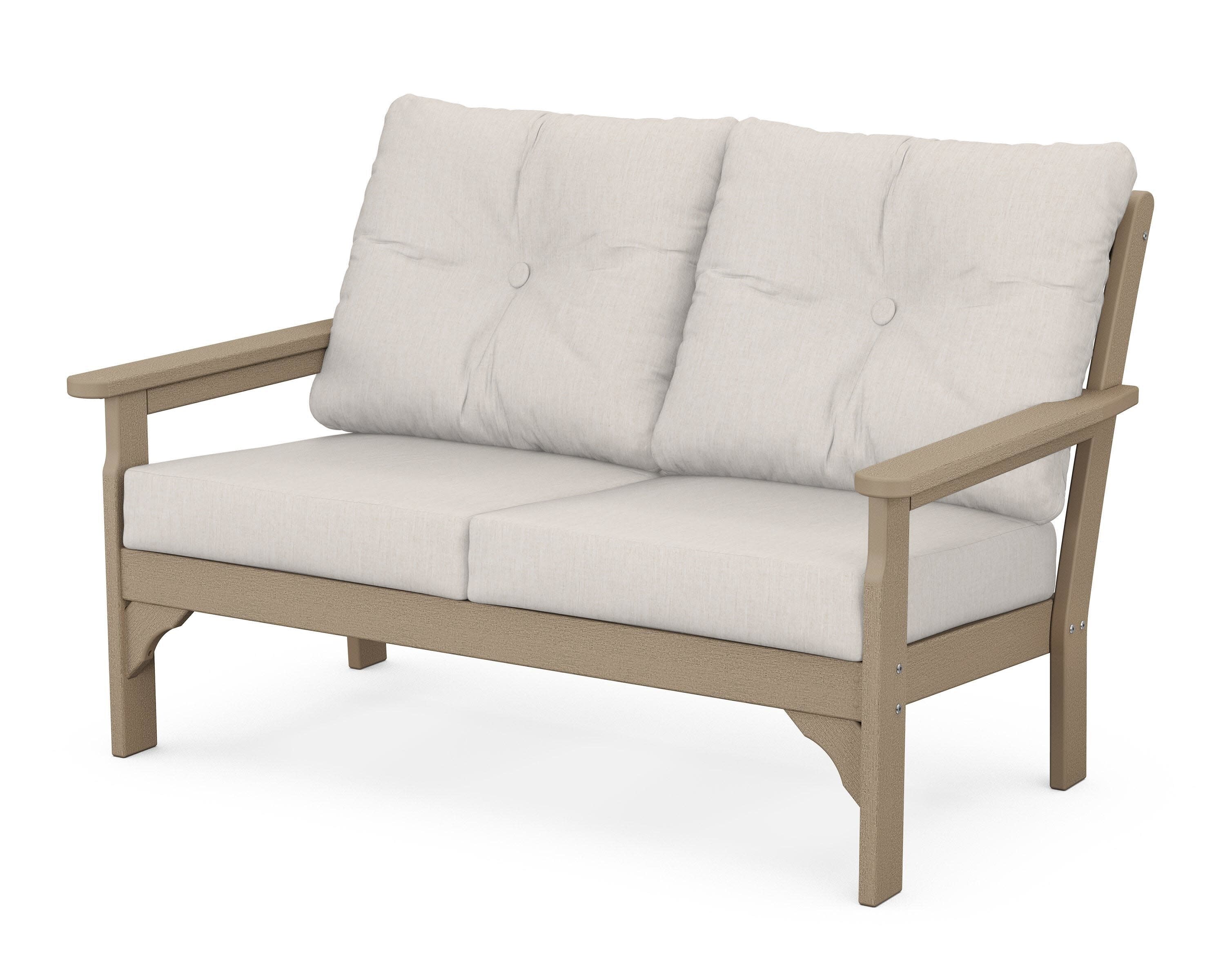Vineyard Deep Seating Loveseat in Vintage Sahara / Cast Ash