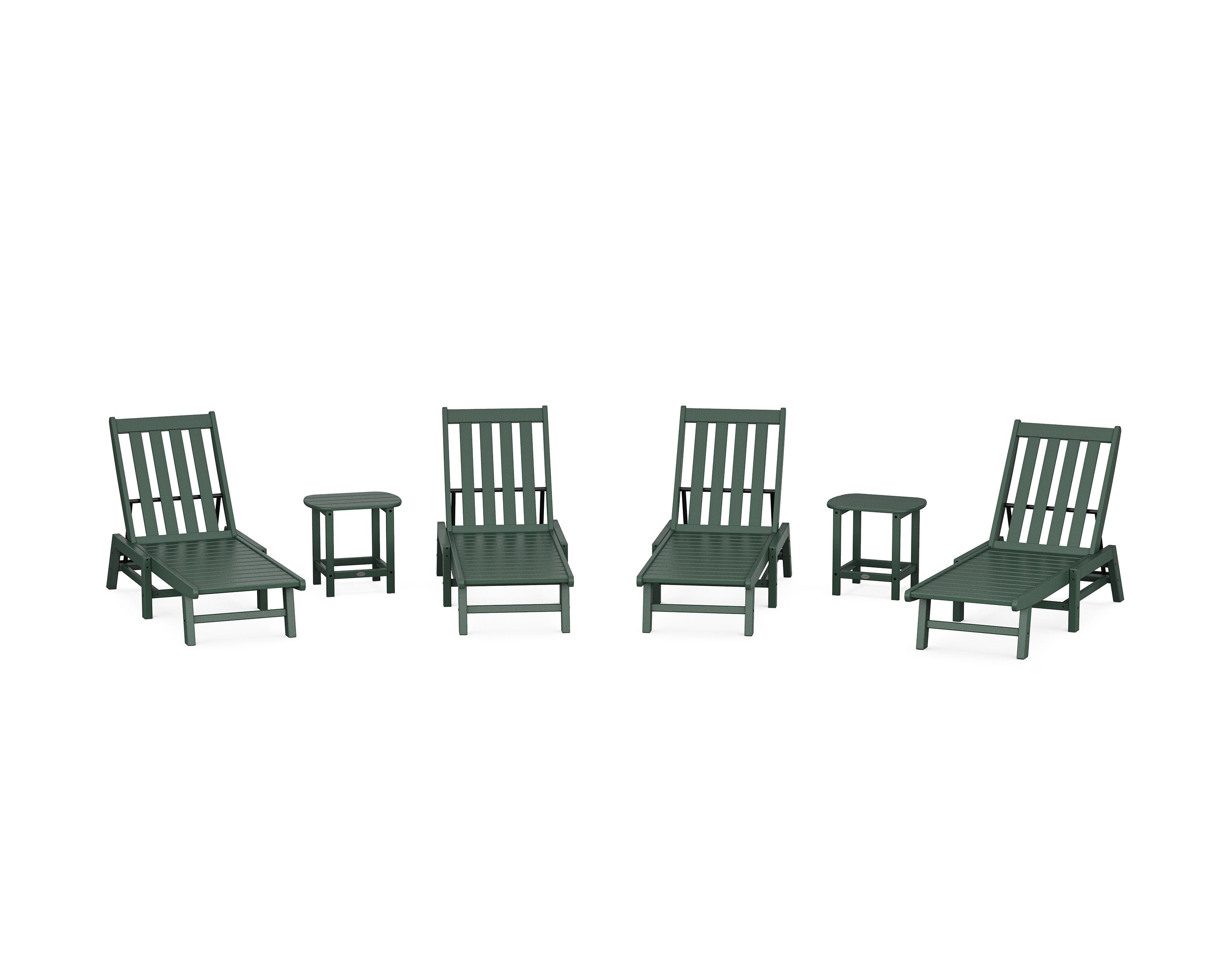 Vineyard 6-Piece Chaise Set in Green