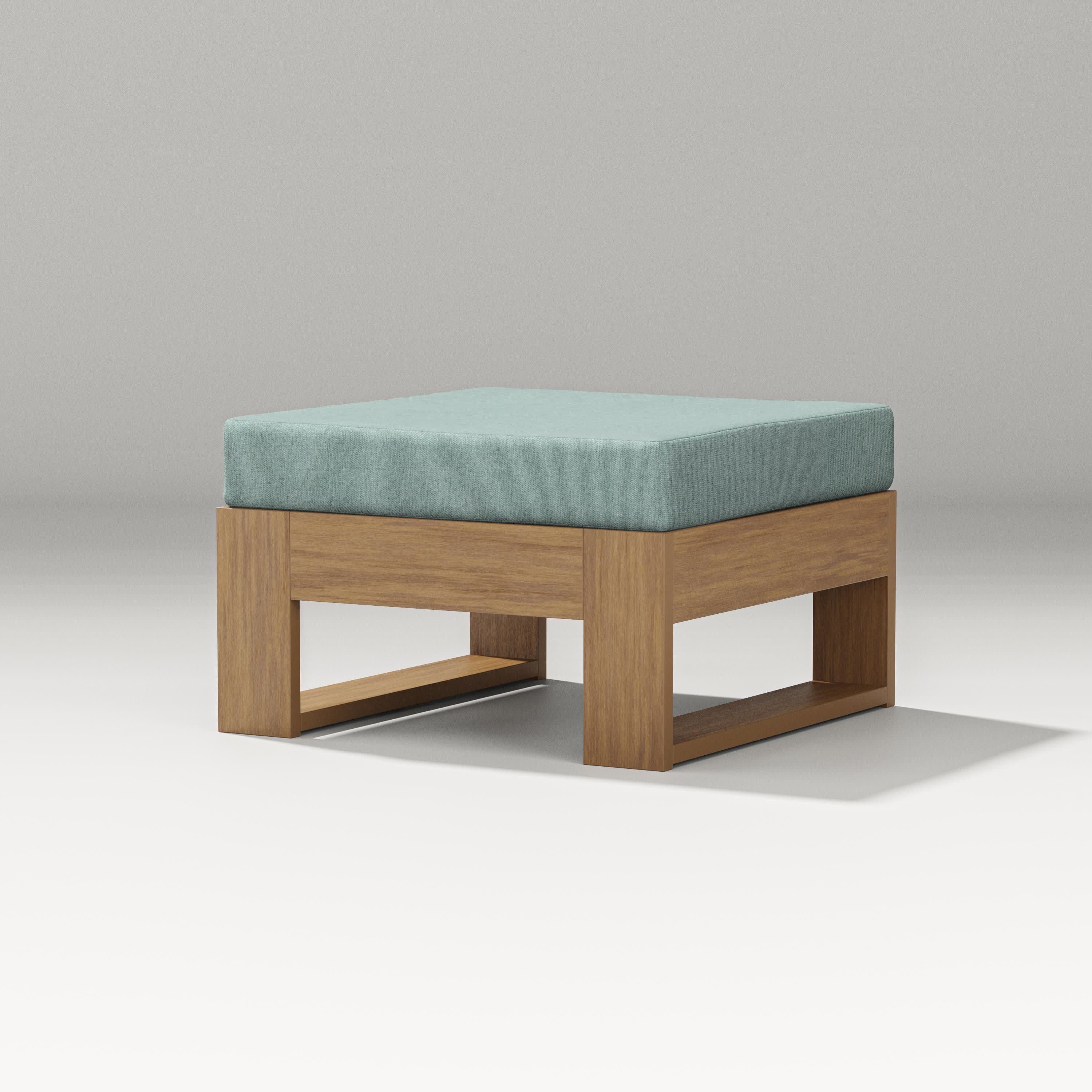 Latitude Lounge Ottoman in Natural / Glacier Spa