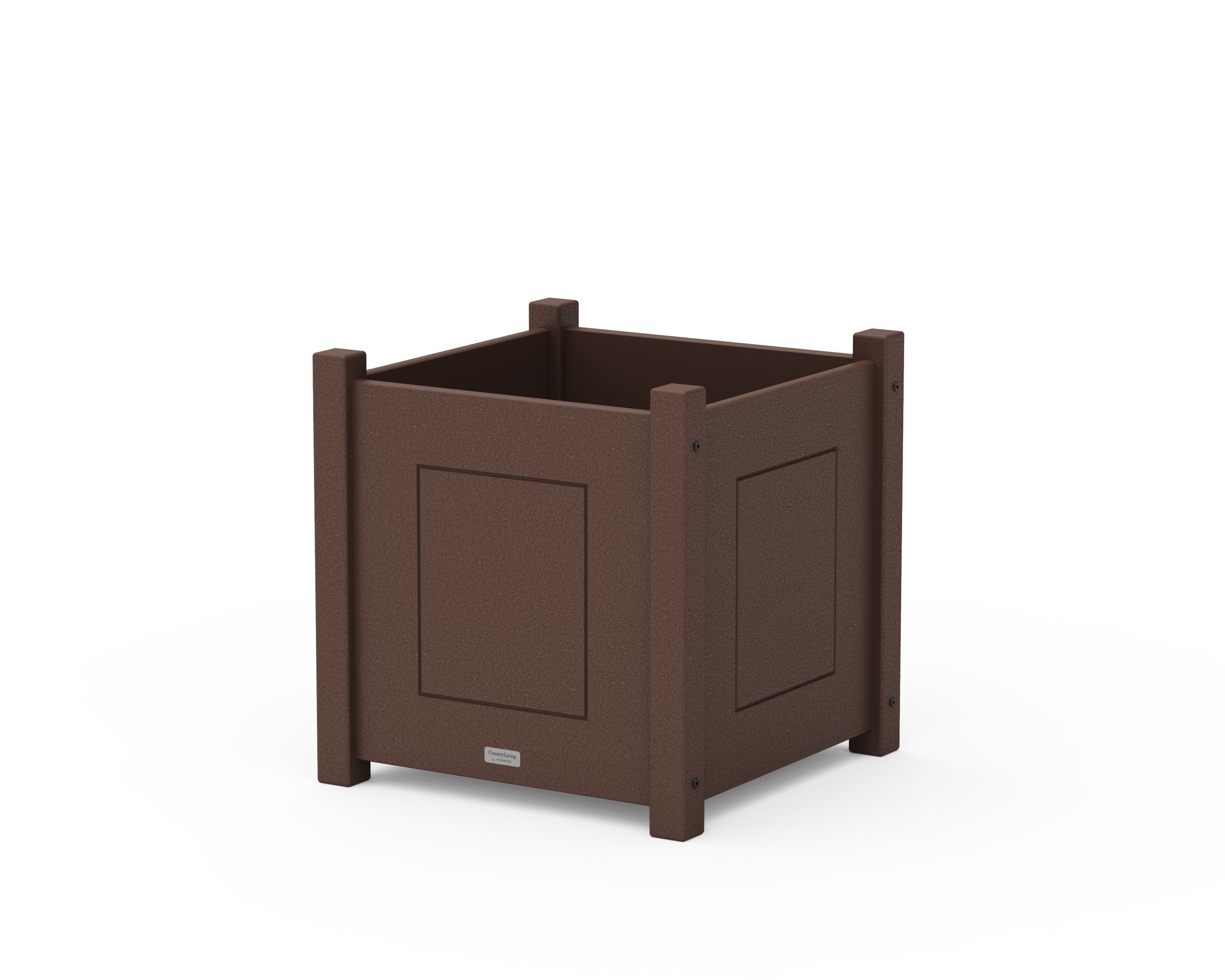Country Living Large Square Planter Box in Mahogany