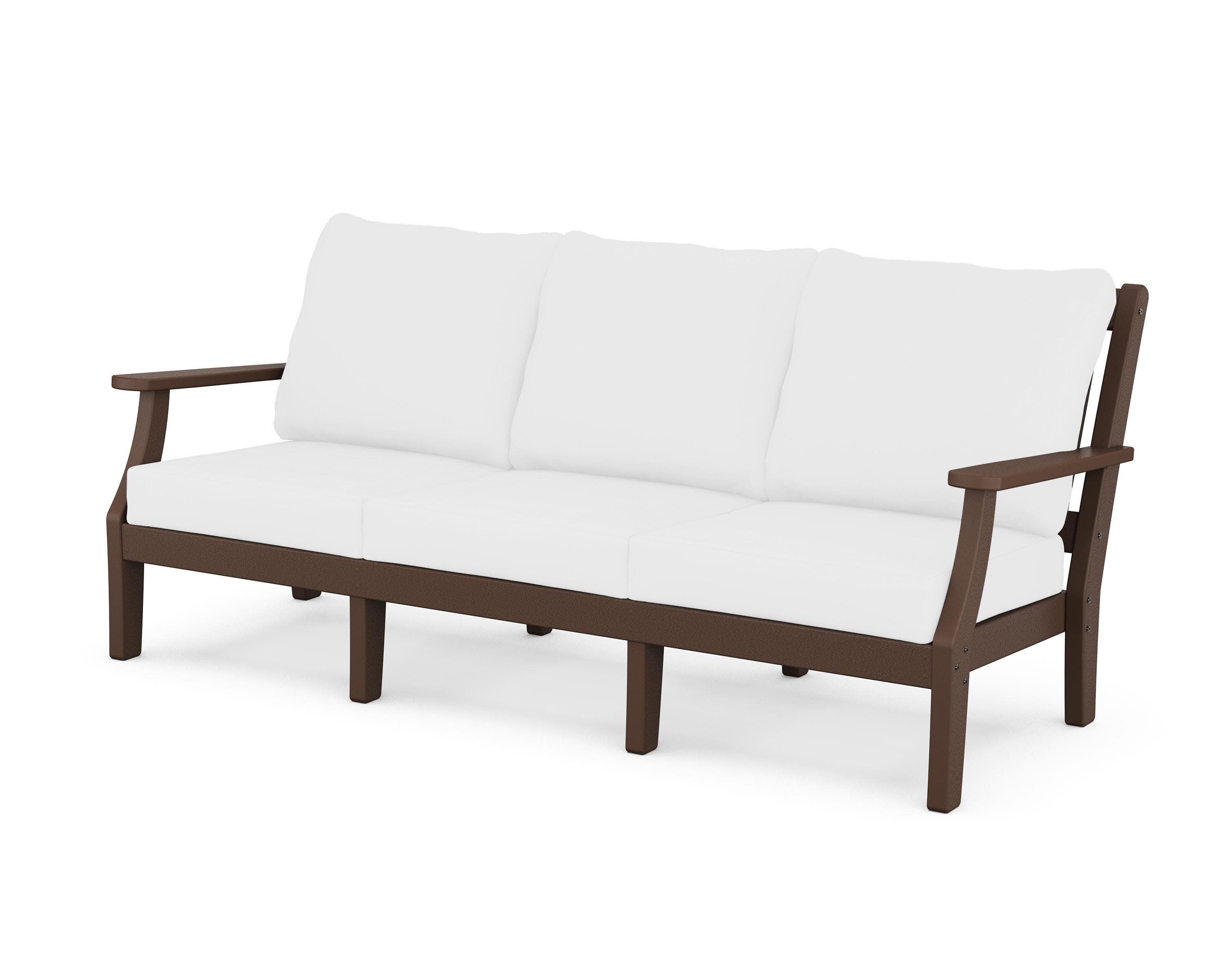 Chinoiserie Deep Seating Sofa in Mahogany / Natural