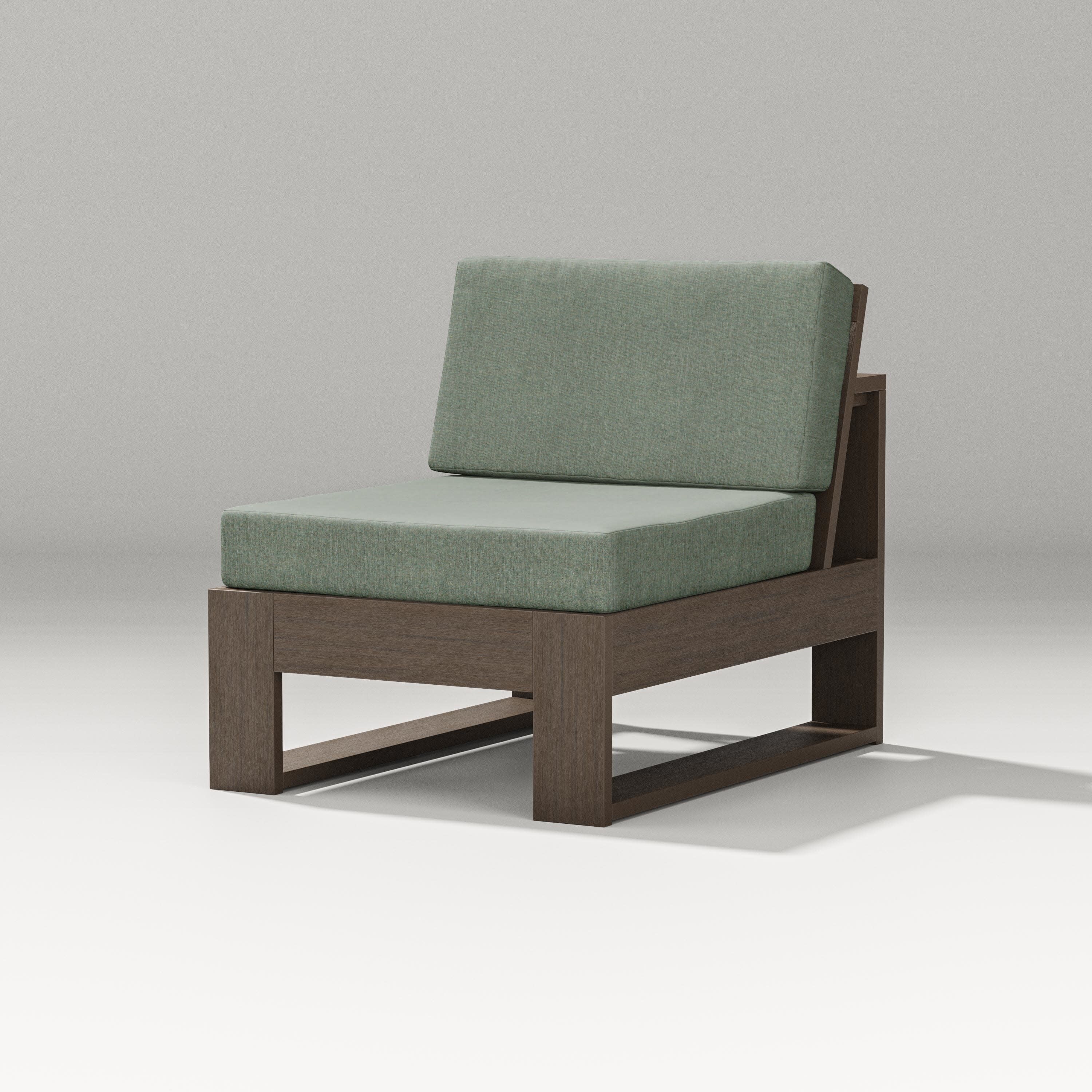 Latitude Modular Armless Chair in Kona / Cast Sage
