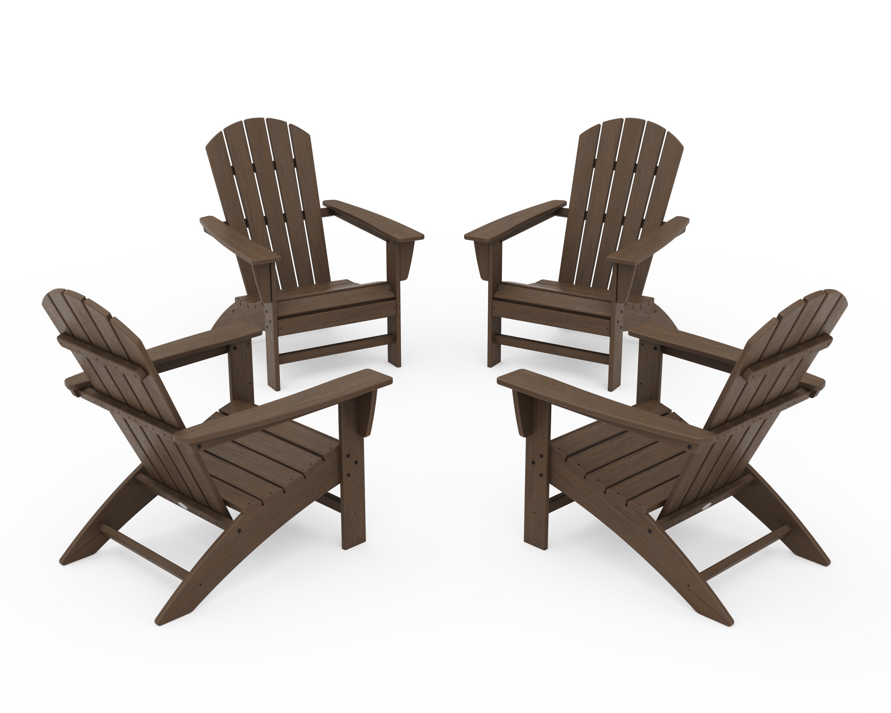 Nautical 4-Piece Adirondack Conversation Set in Kona