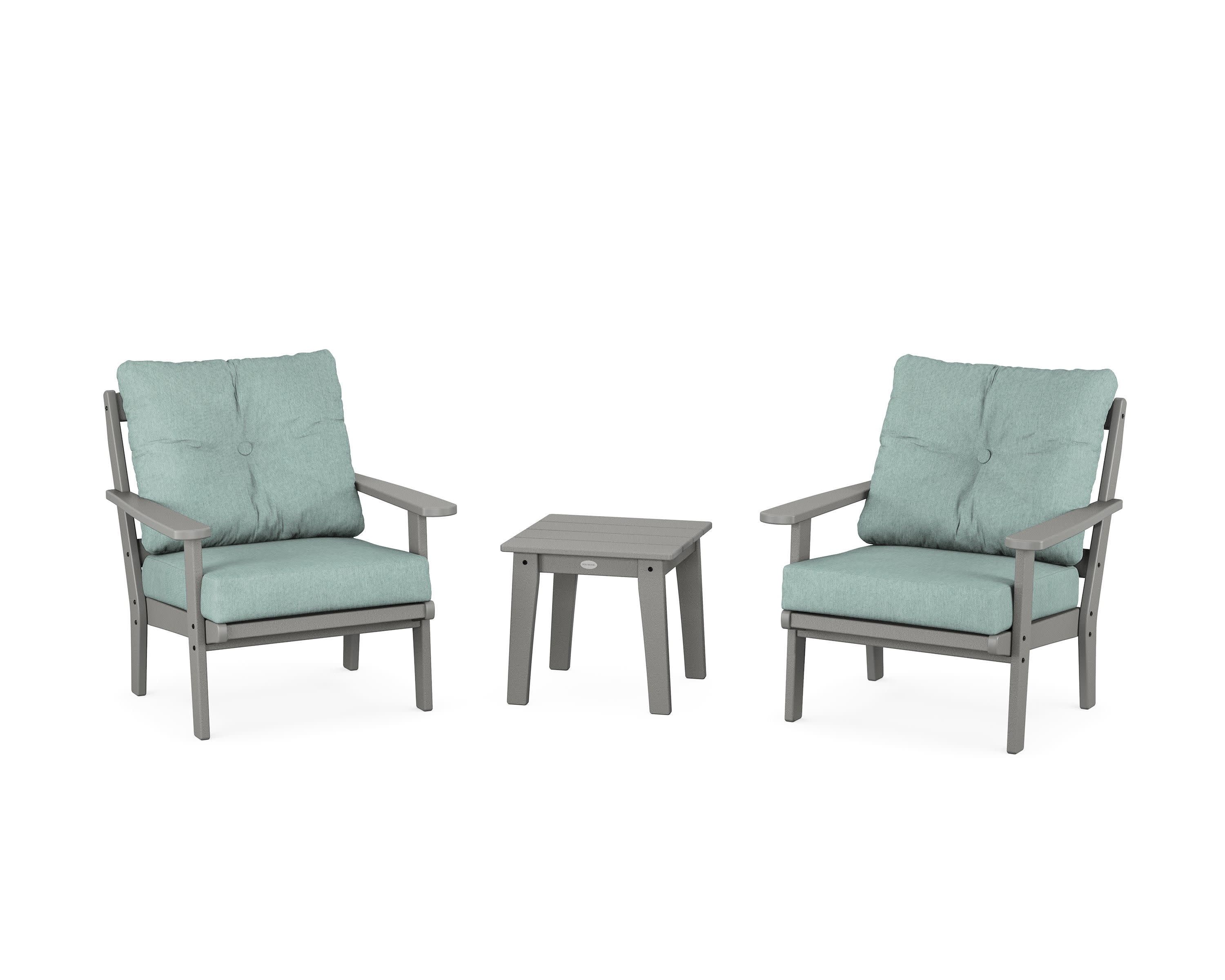 Mission 3-Piece Deep Seating Set in Slate Grey / Glacier Spa