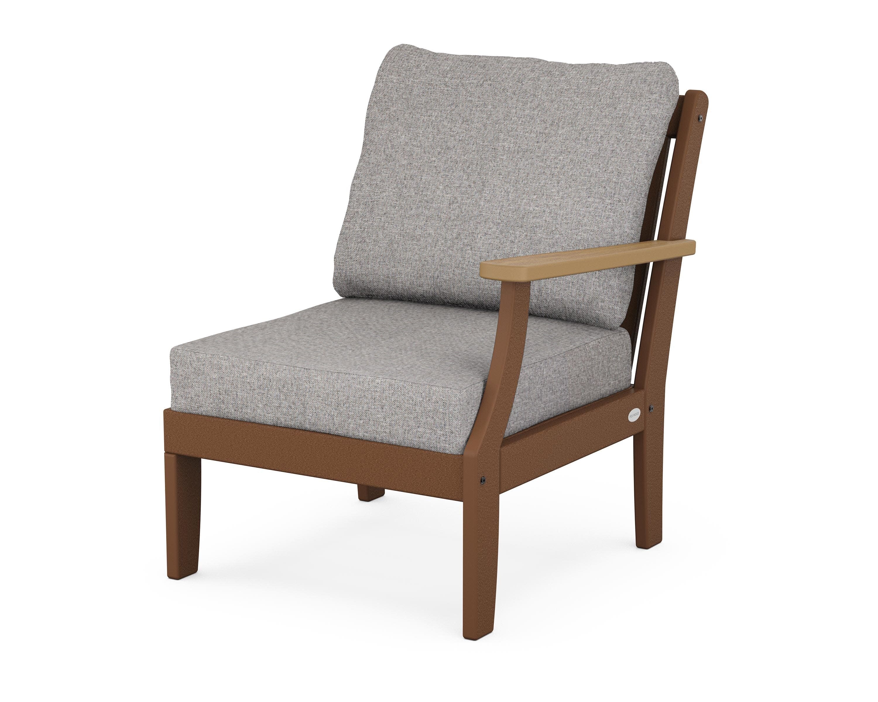 Braxton Modular Right Arm Chair in Teak / Natural / Grey Mist