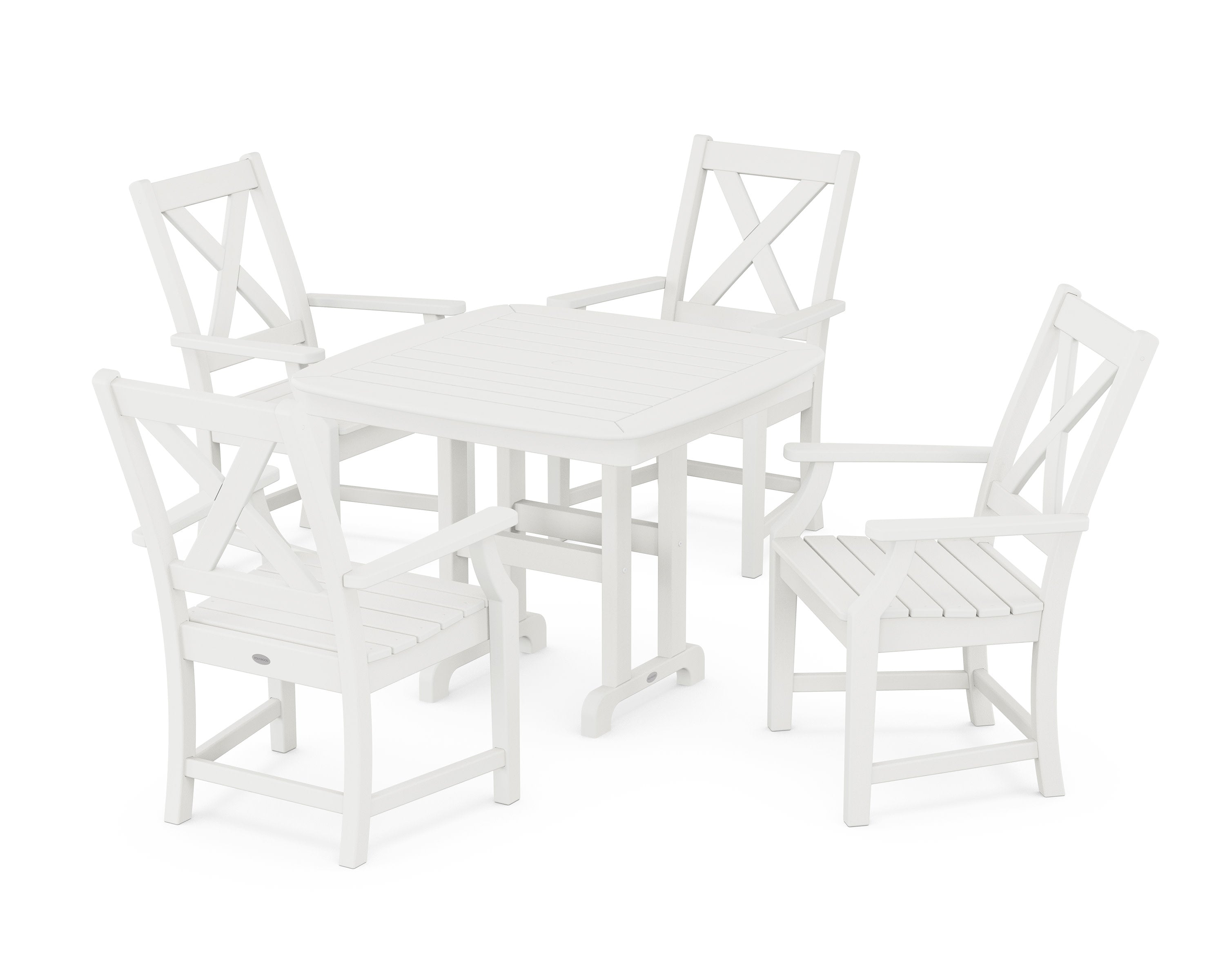 Braxton 5-Piece Dining Set in Vintage White