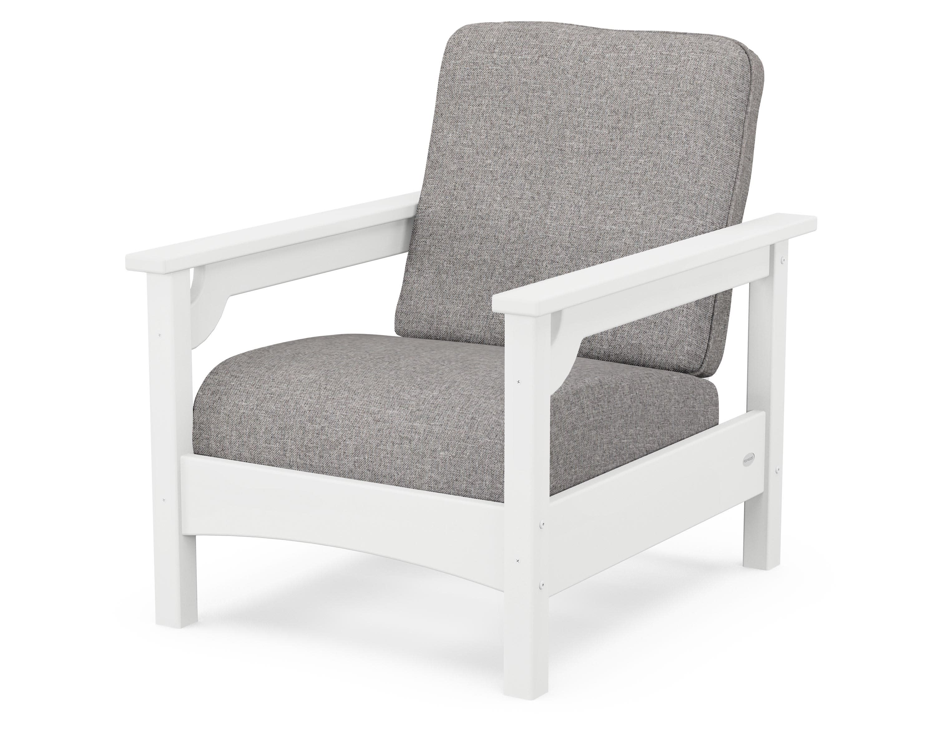 Club Chair in White / Grey Mist
