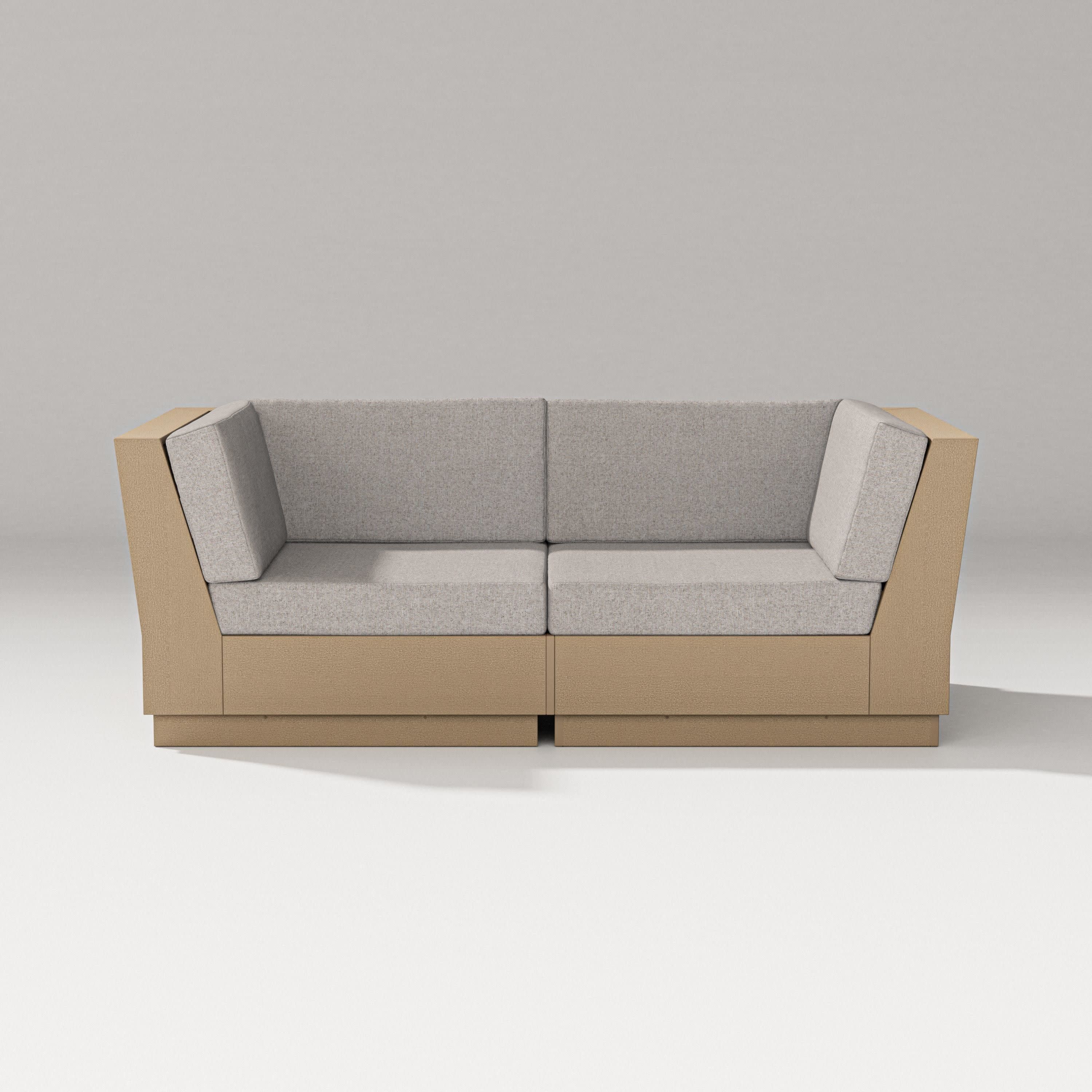 Elevate Loveseat Sectional in Vintage Sahara / Weathered Tweed