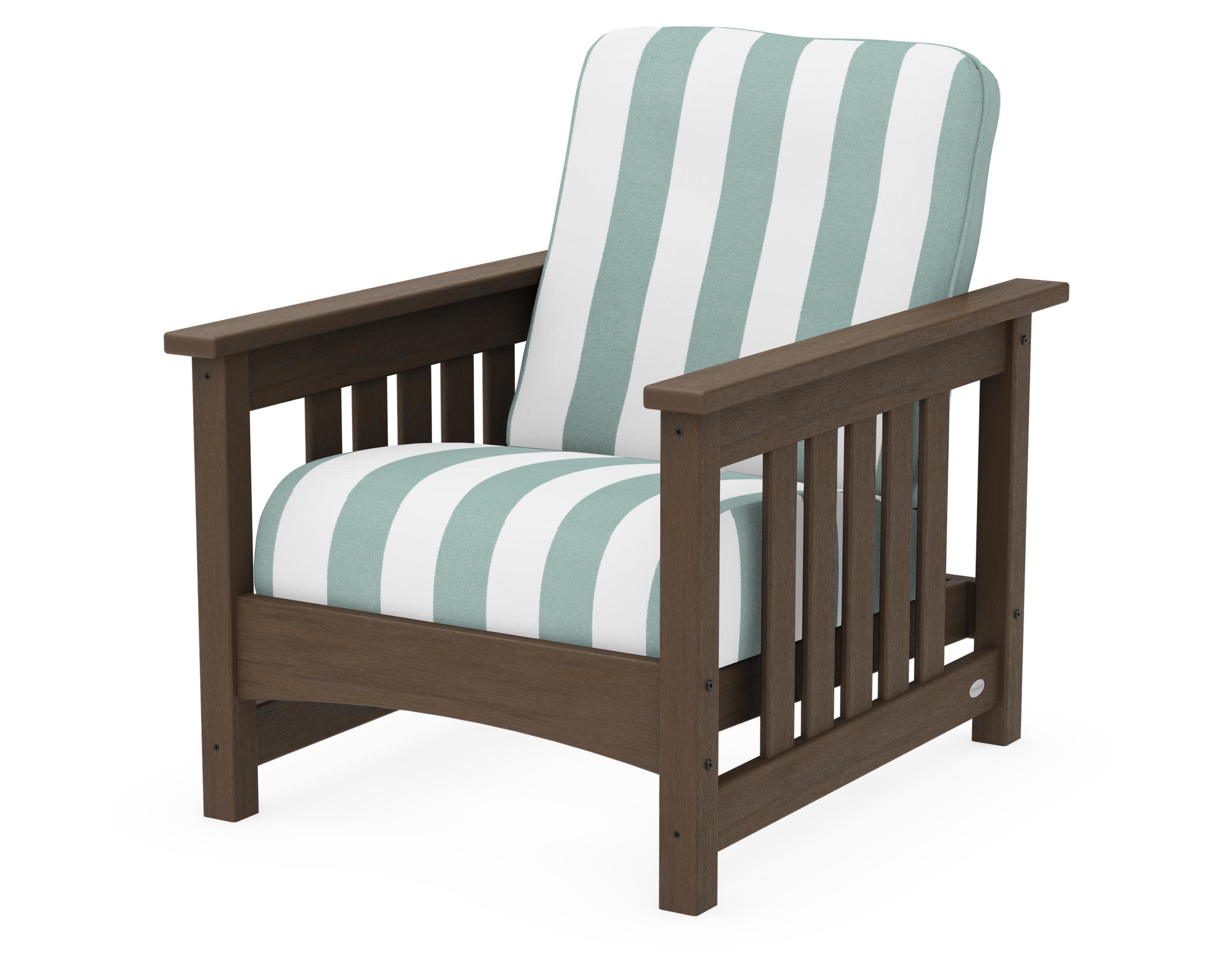Club Mission Chair in Kona / Cabana Stripe Glacier Spa