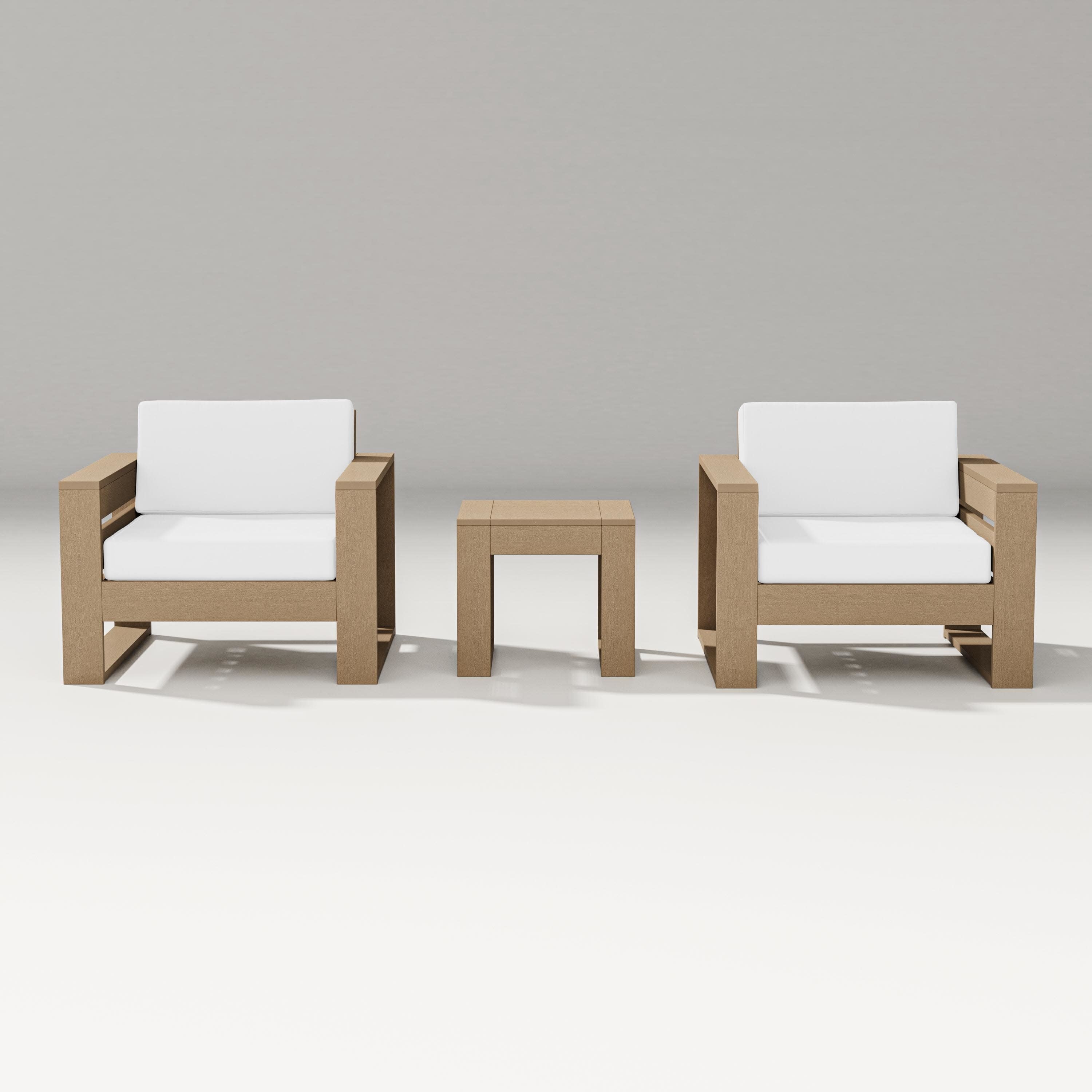 Latitude 3-Piece Lounge Chair Set in Vintage Sahara / Natural
