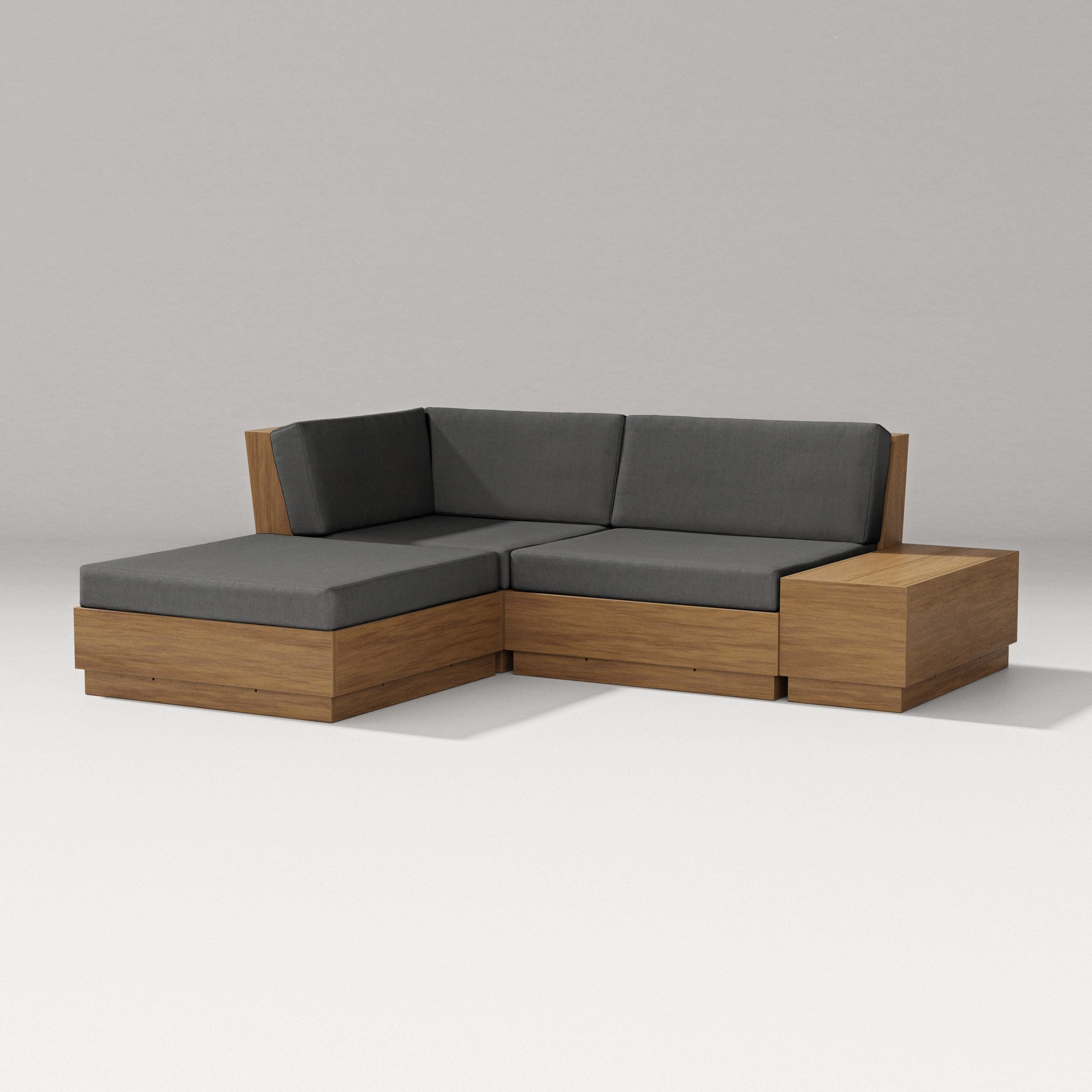 Elevate Loveseat Sectional with Chaise in Natural / Spectrum Carbon