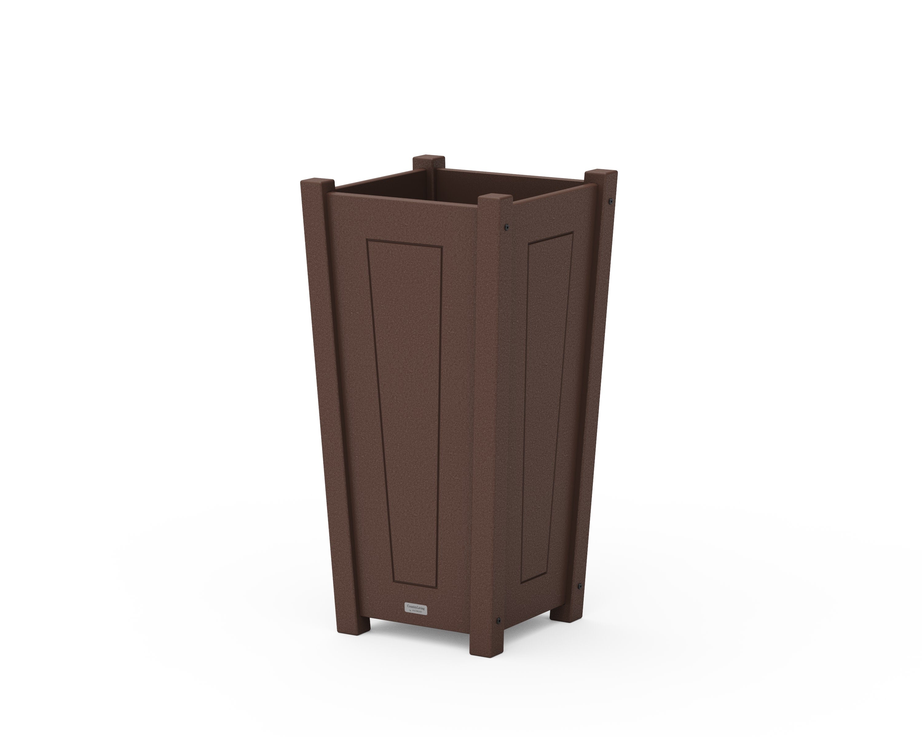 Country Living Tapered Square Planter Box in Mahogany