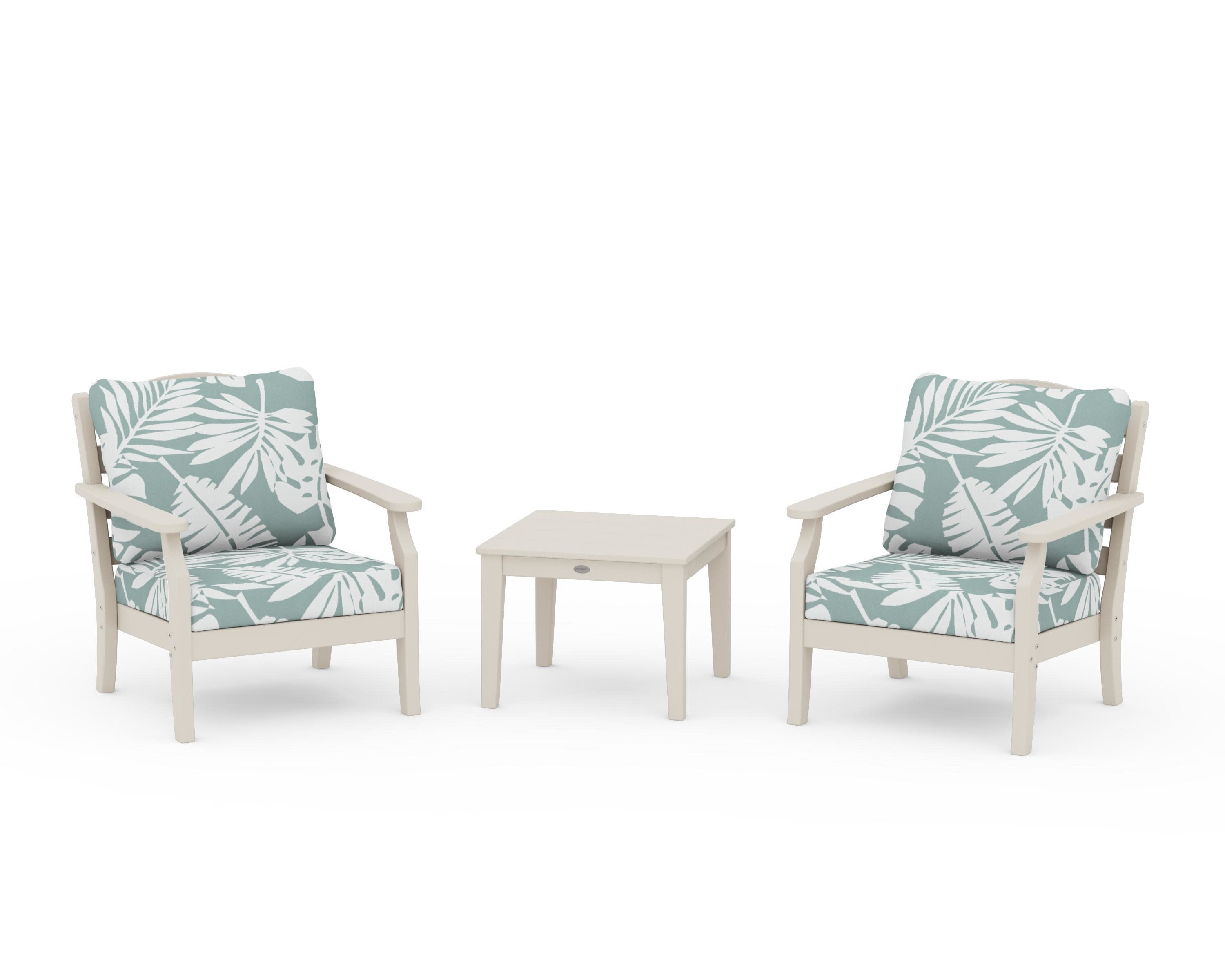Savannah 3-Piece Deep Seating Set in Sand / Leaf Glacier Spa