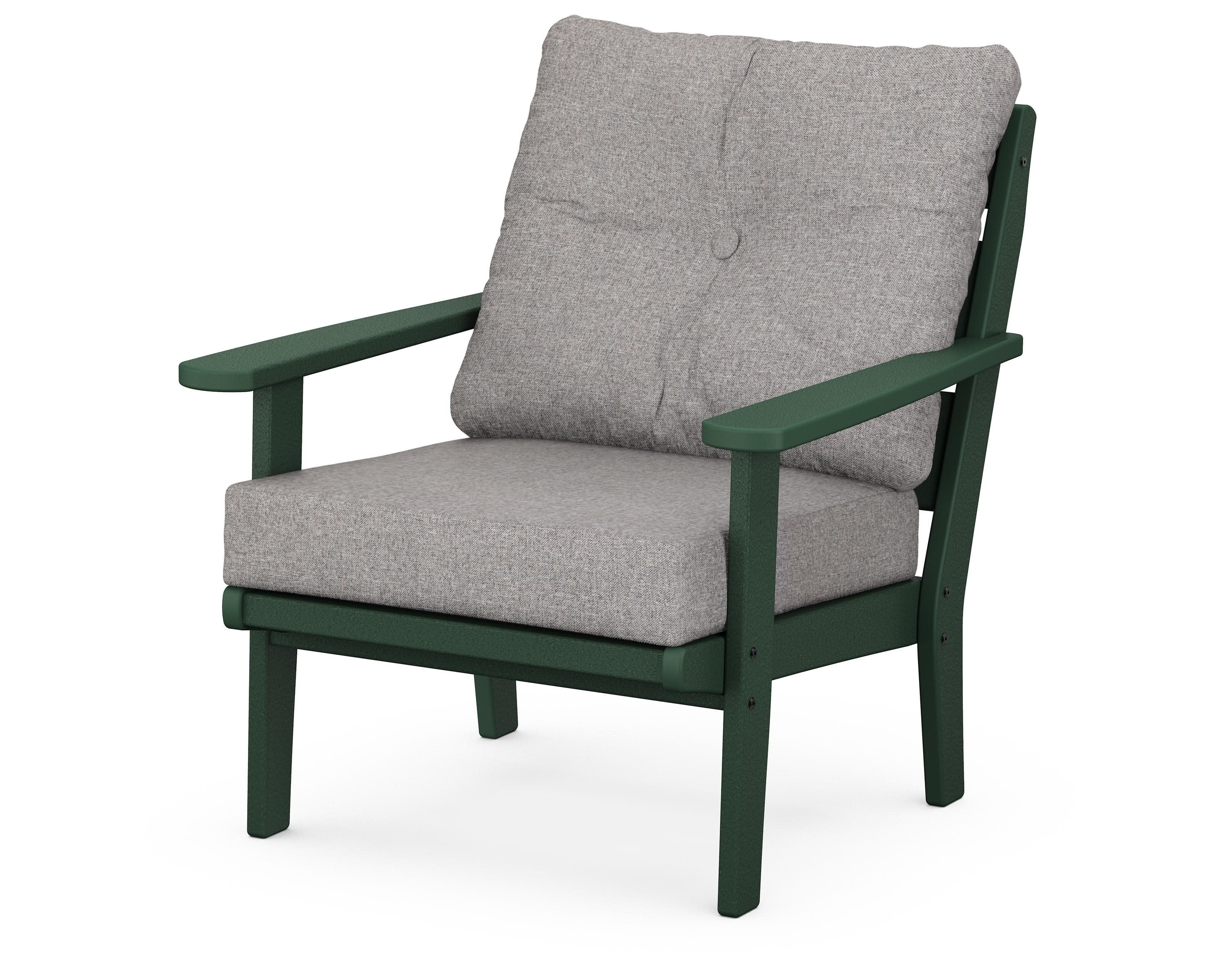 Lakeside Deep Seating Chair in Green / Grey Mist