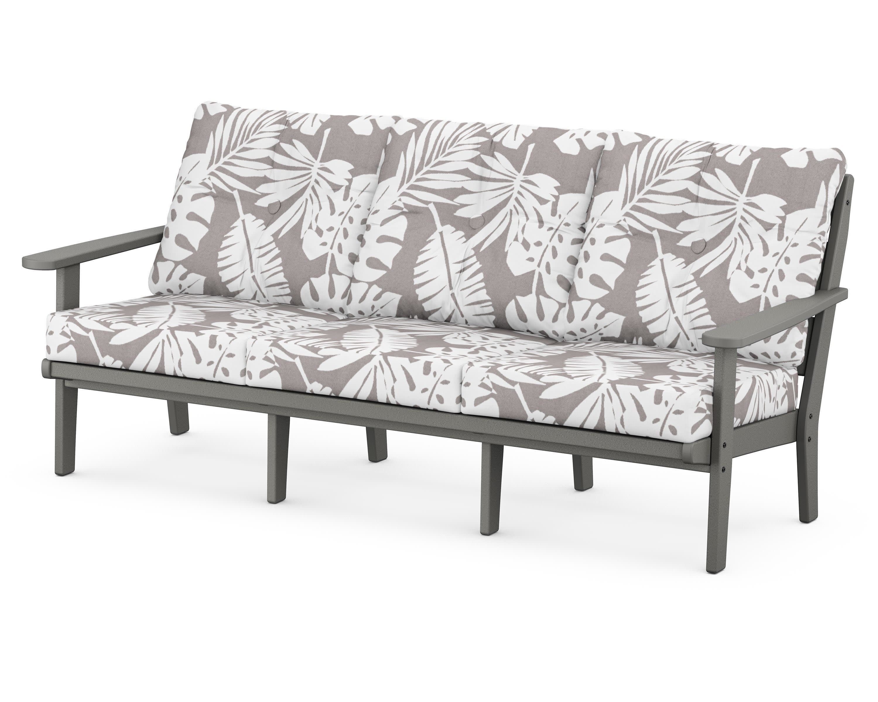 Lakeside Deep Seating Sofa in Slate Grey / Leaf Grey Mist
