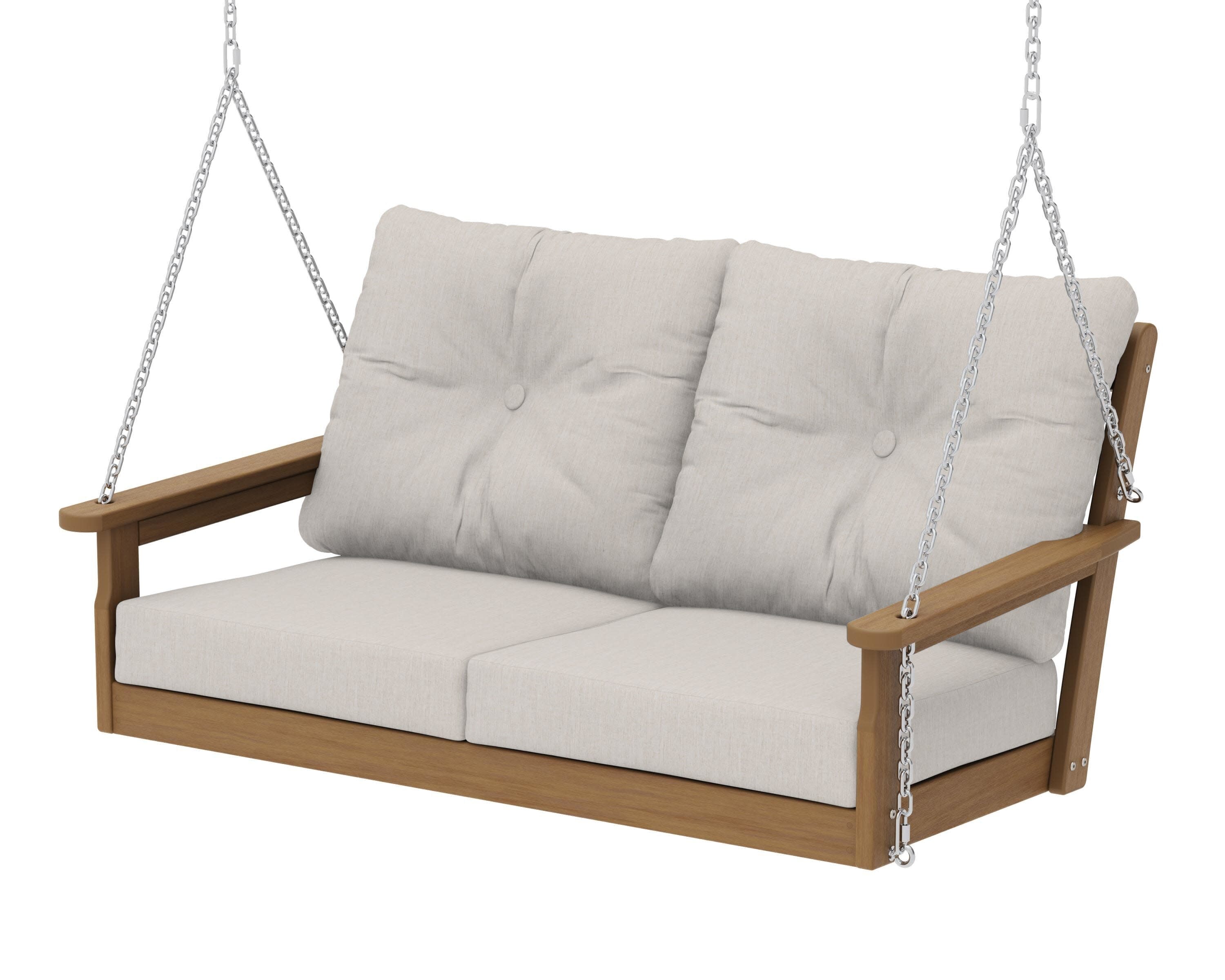 Vineyard Deep Seating Swing in Natural / Cast Ash