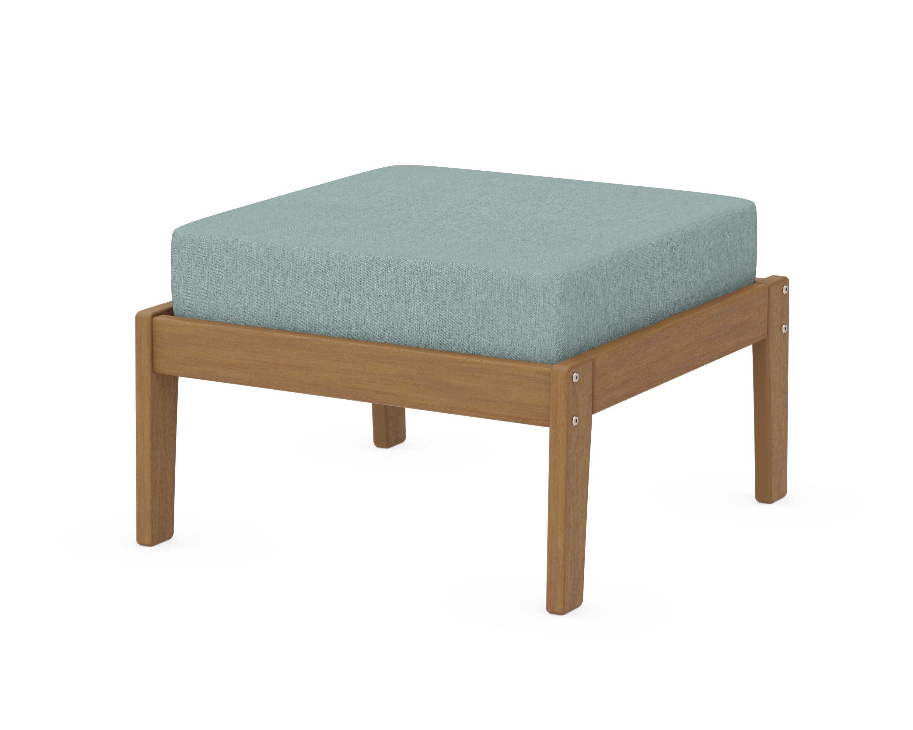 Deep Seating Ottoman in Natural / Glacier Spa