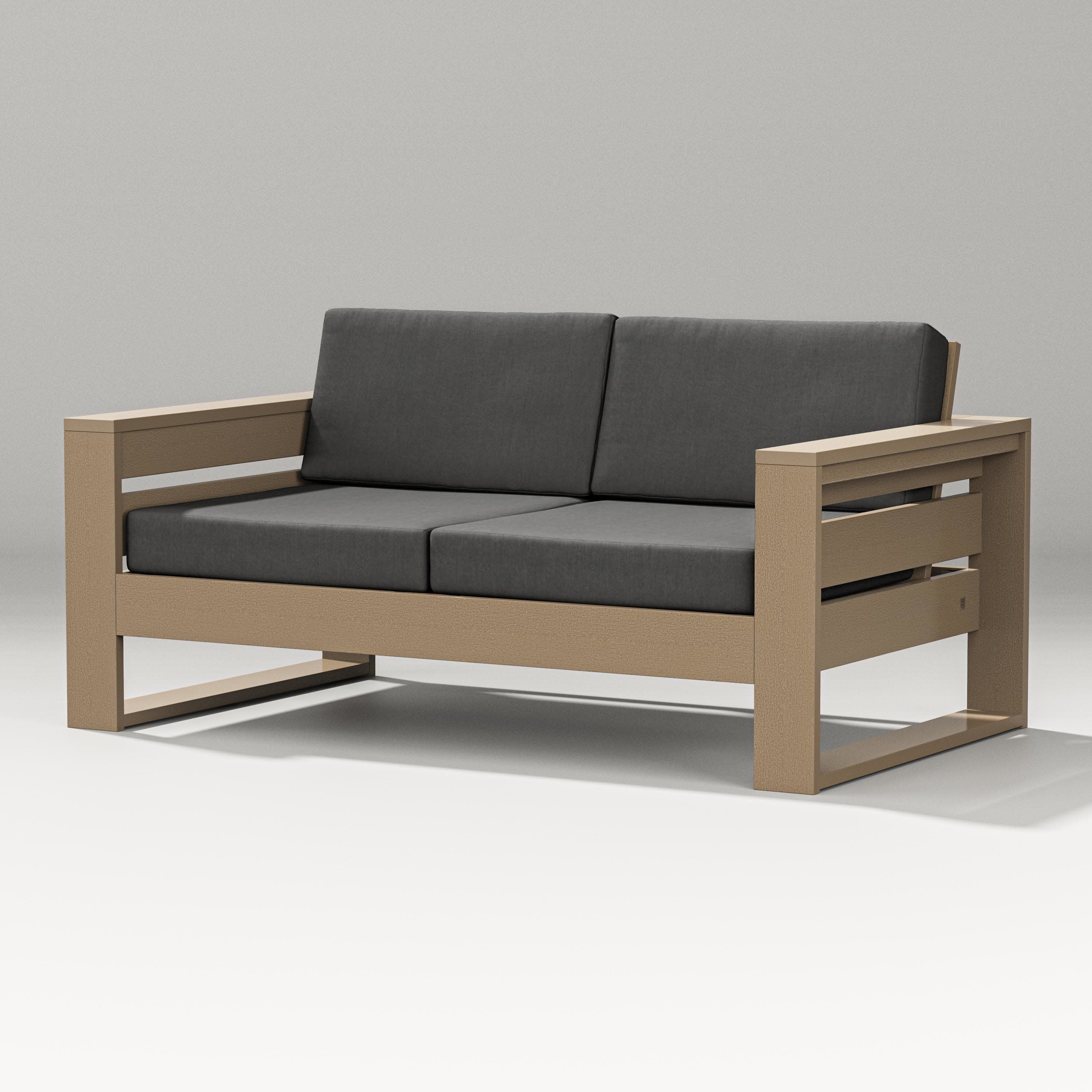 Latitude Loveseat in Vintage Sahara / Spectrum Carbon