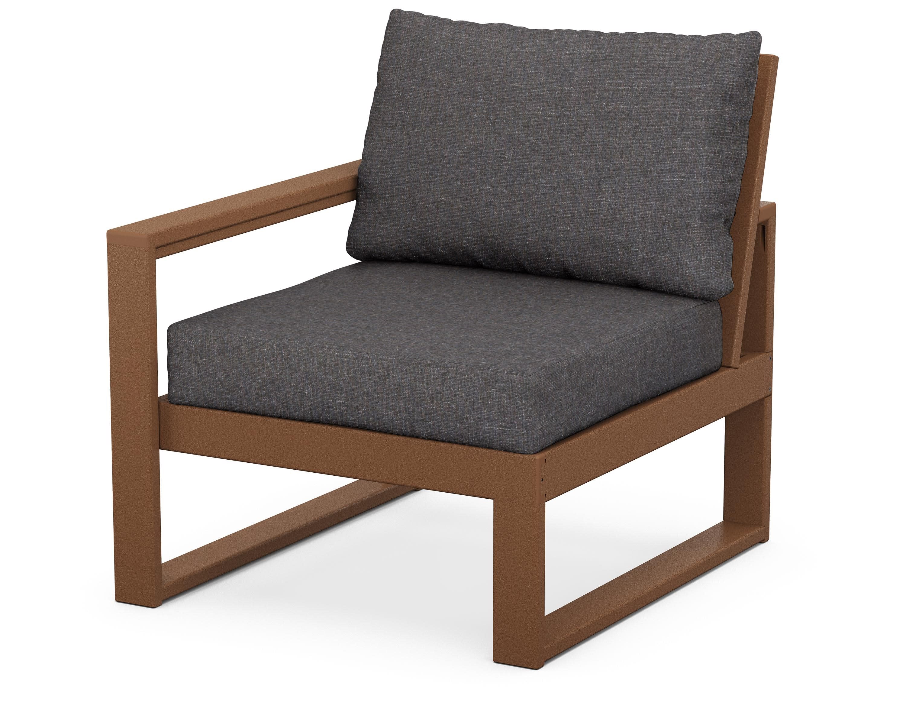 EDGE Modular Left Arm Chair in Teak / Ash Charcoal