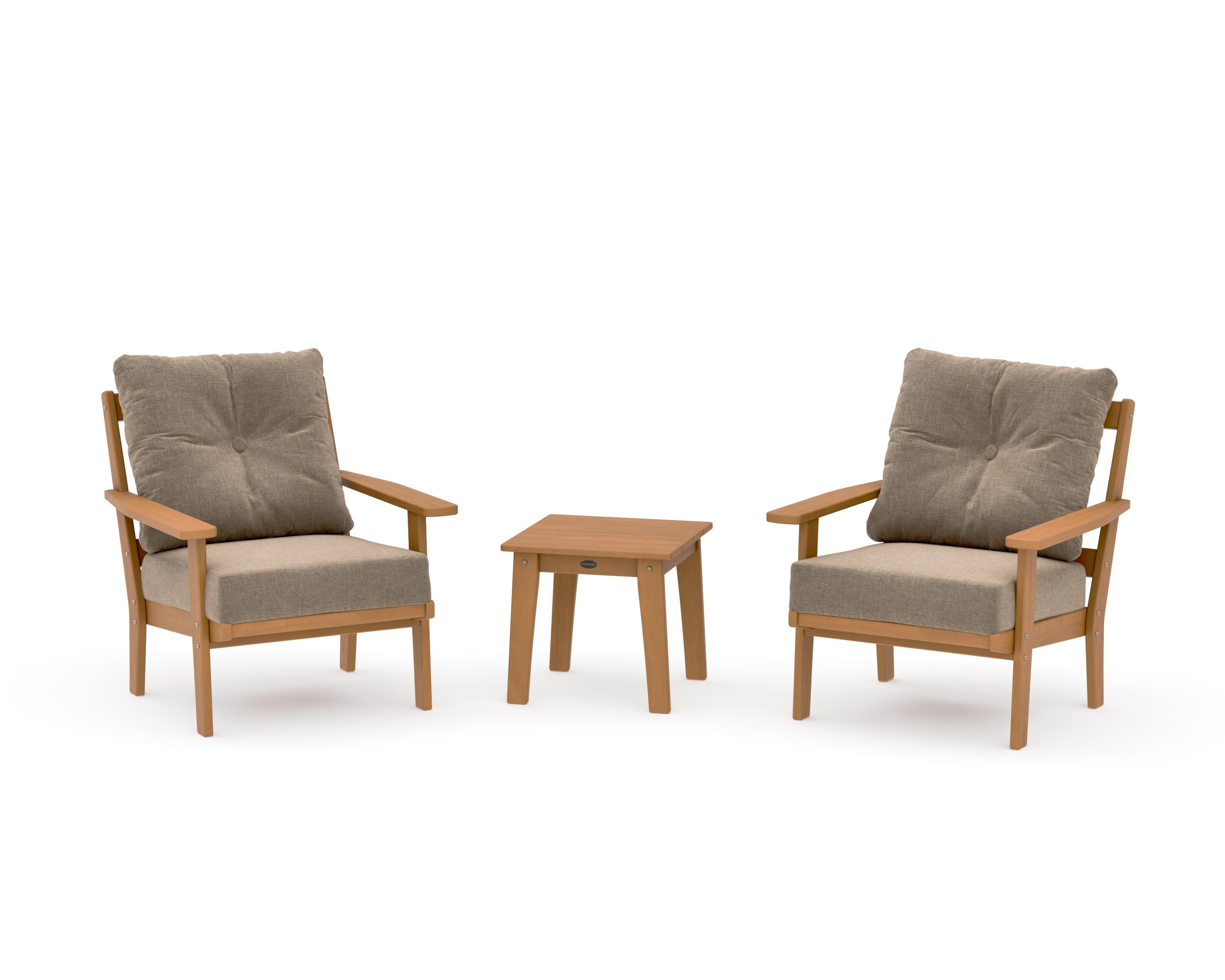 Oxford 3-Piece Deep Seating Set in Natural / Spiced Burlap
