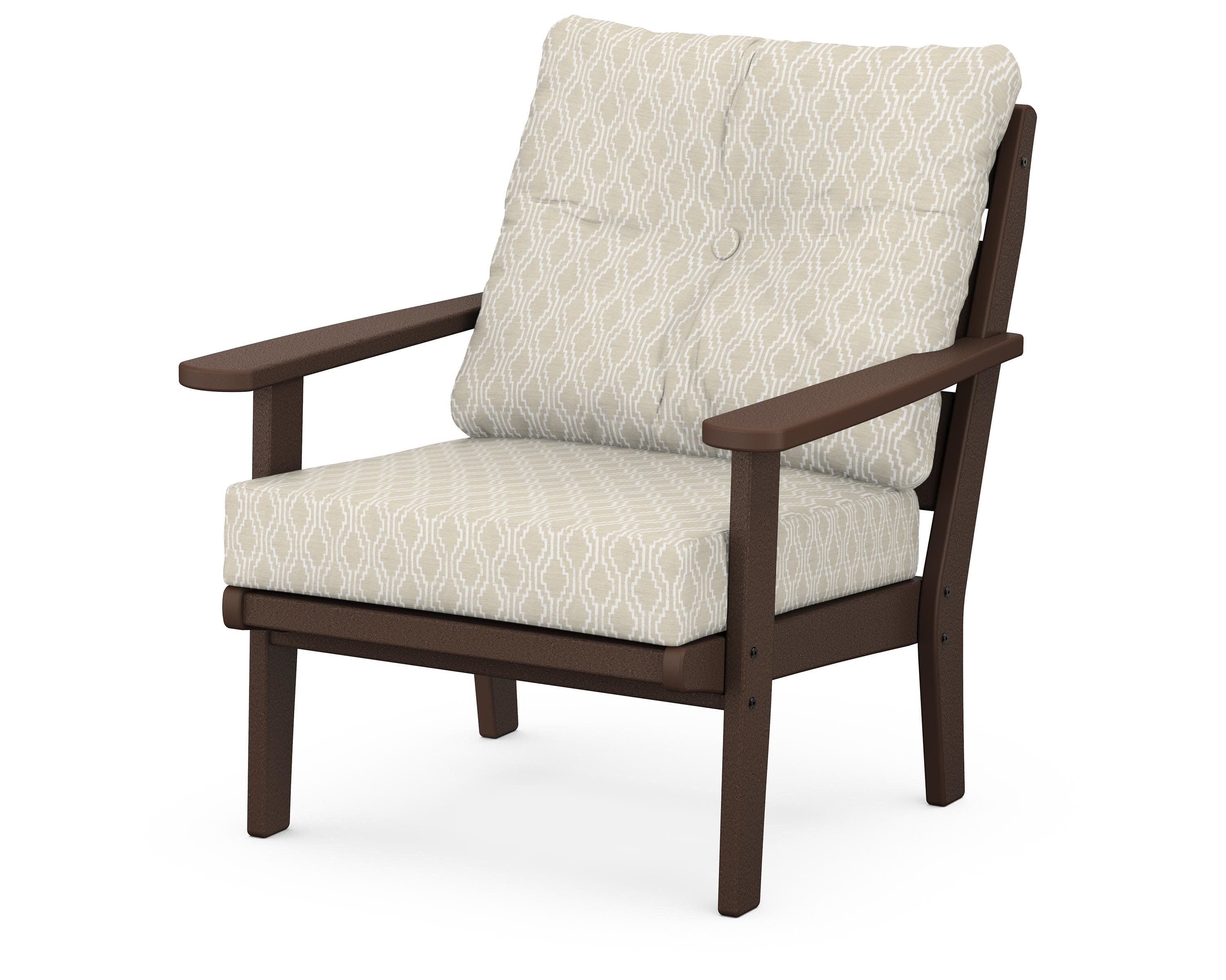Lakeside Deep Seating Chair in Mahogany / Solve Linen