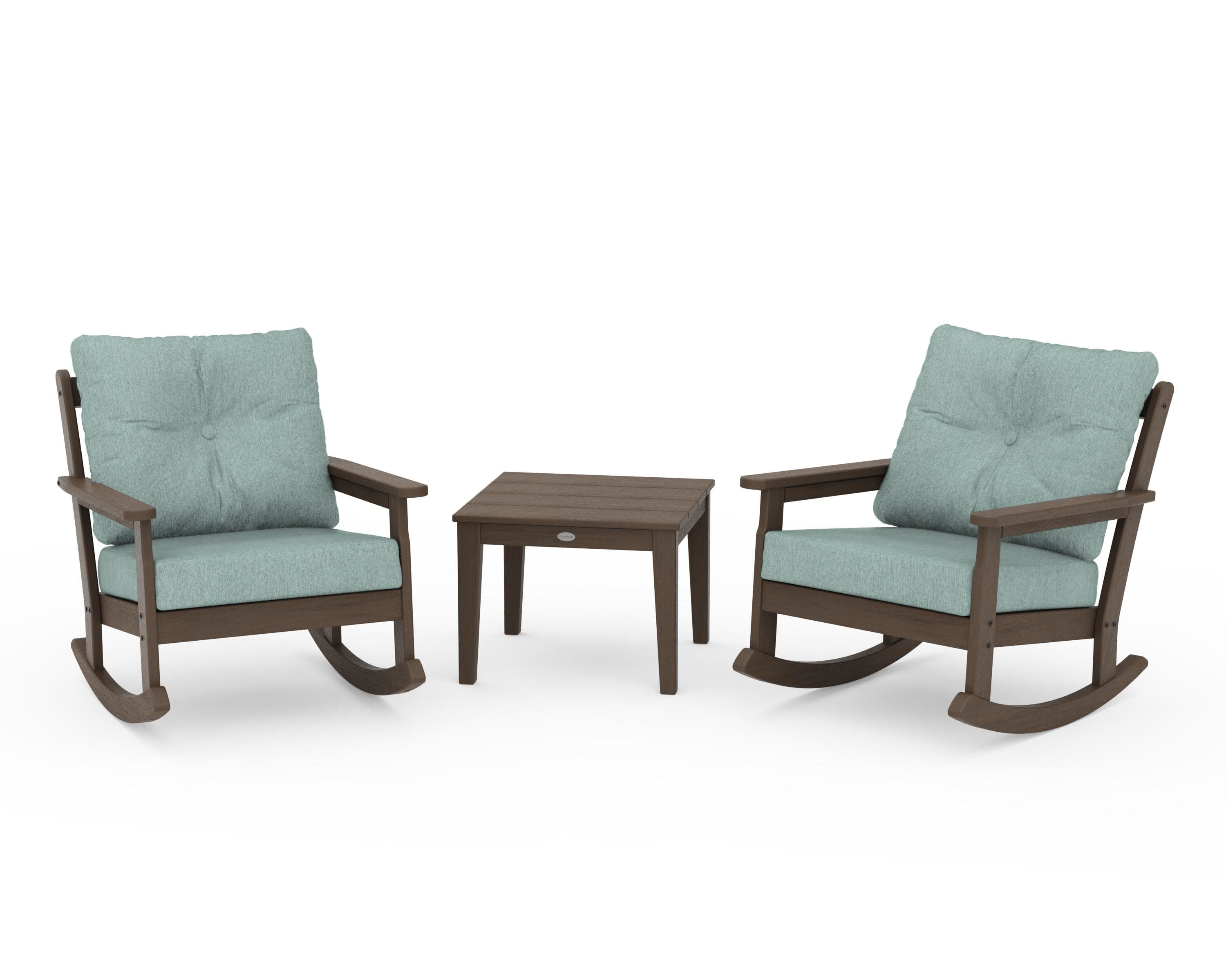 Vineyard 3-Piece Deep Seating Rocker Set in Kona / Glacier Spa