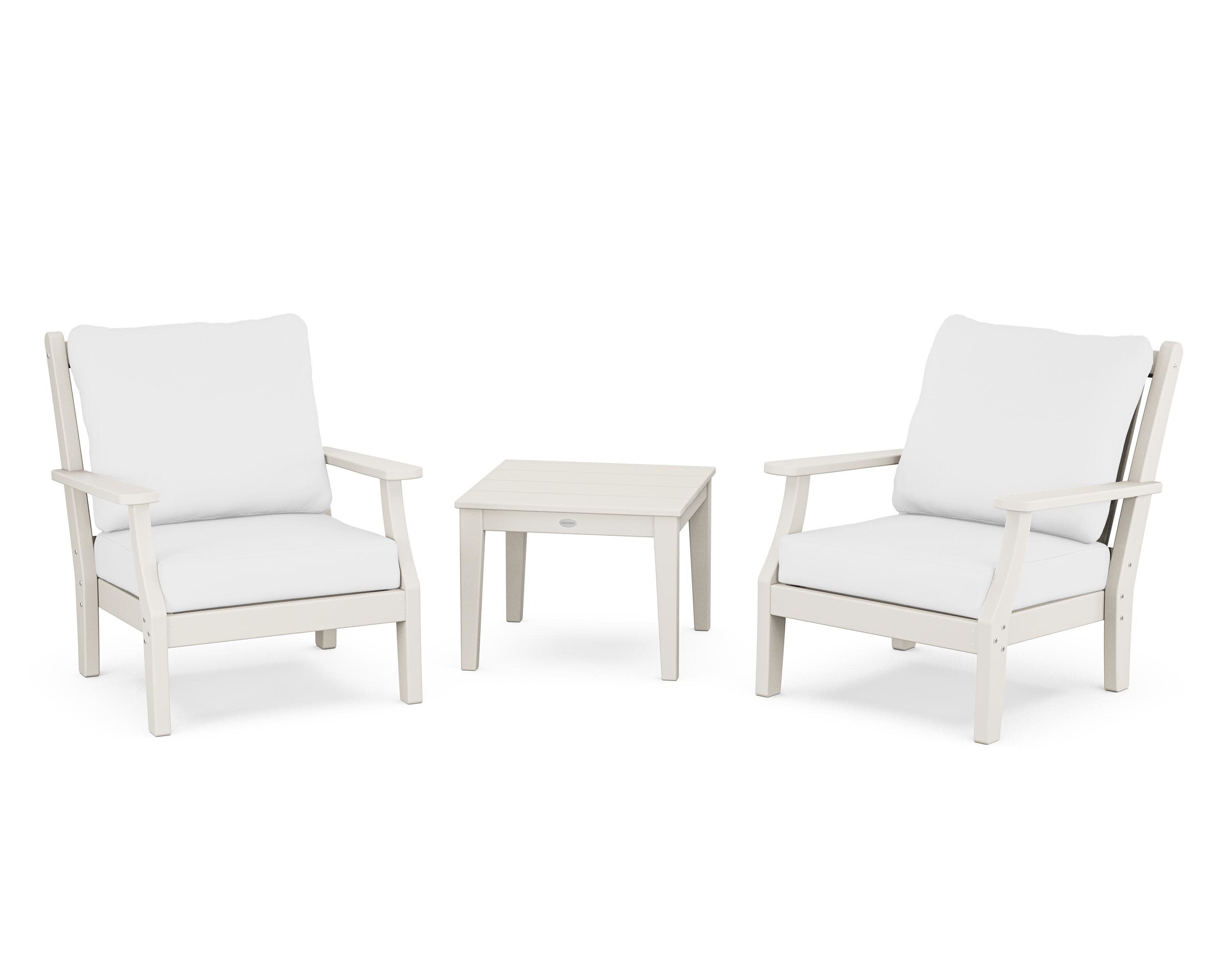 Wovendale 3-Piece Deep Seating Set in Sand / Natural