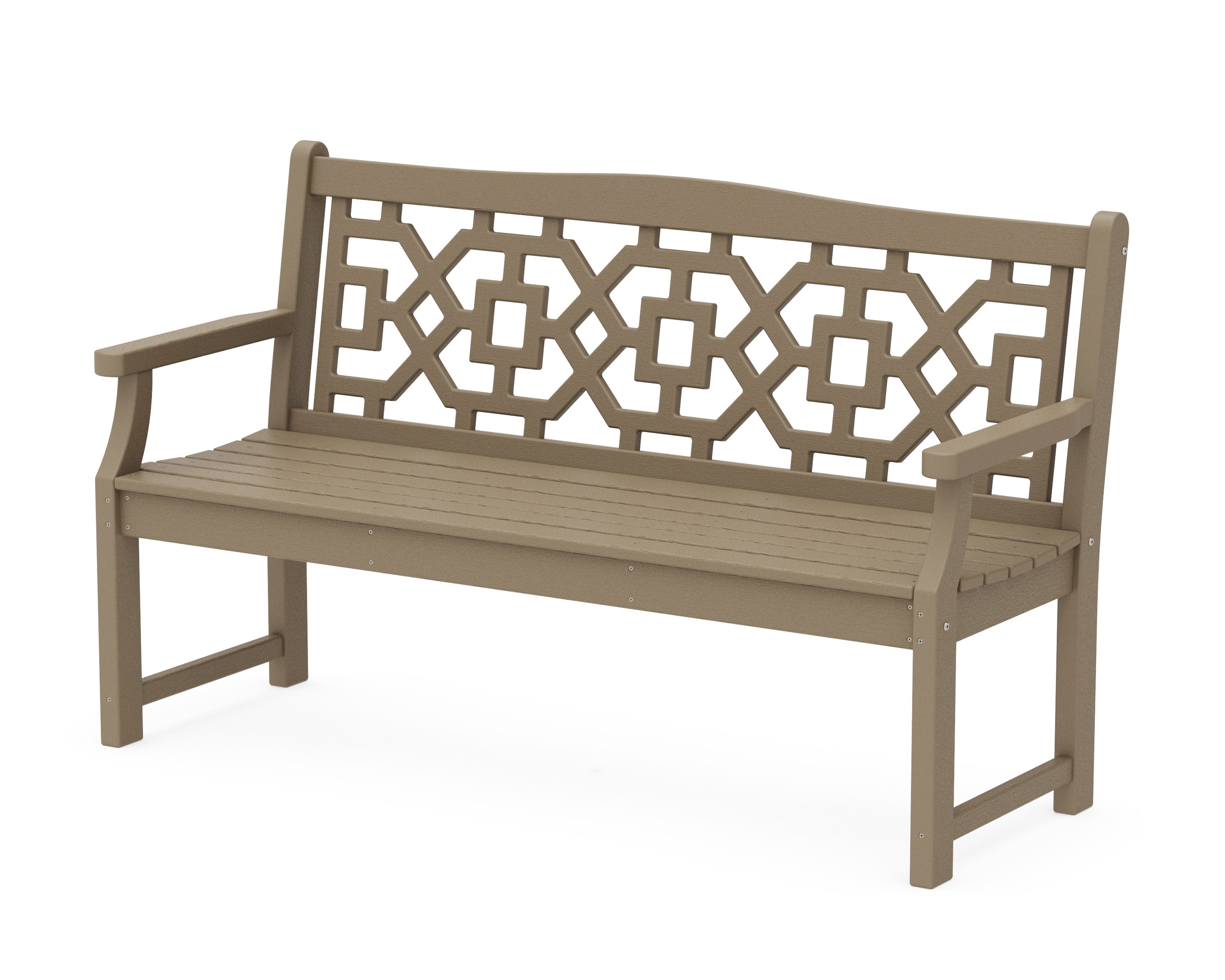 Chinoiserie 60" Garden Bench in Vintage Sahara