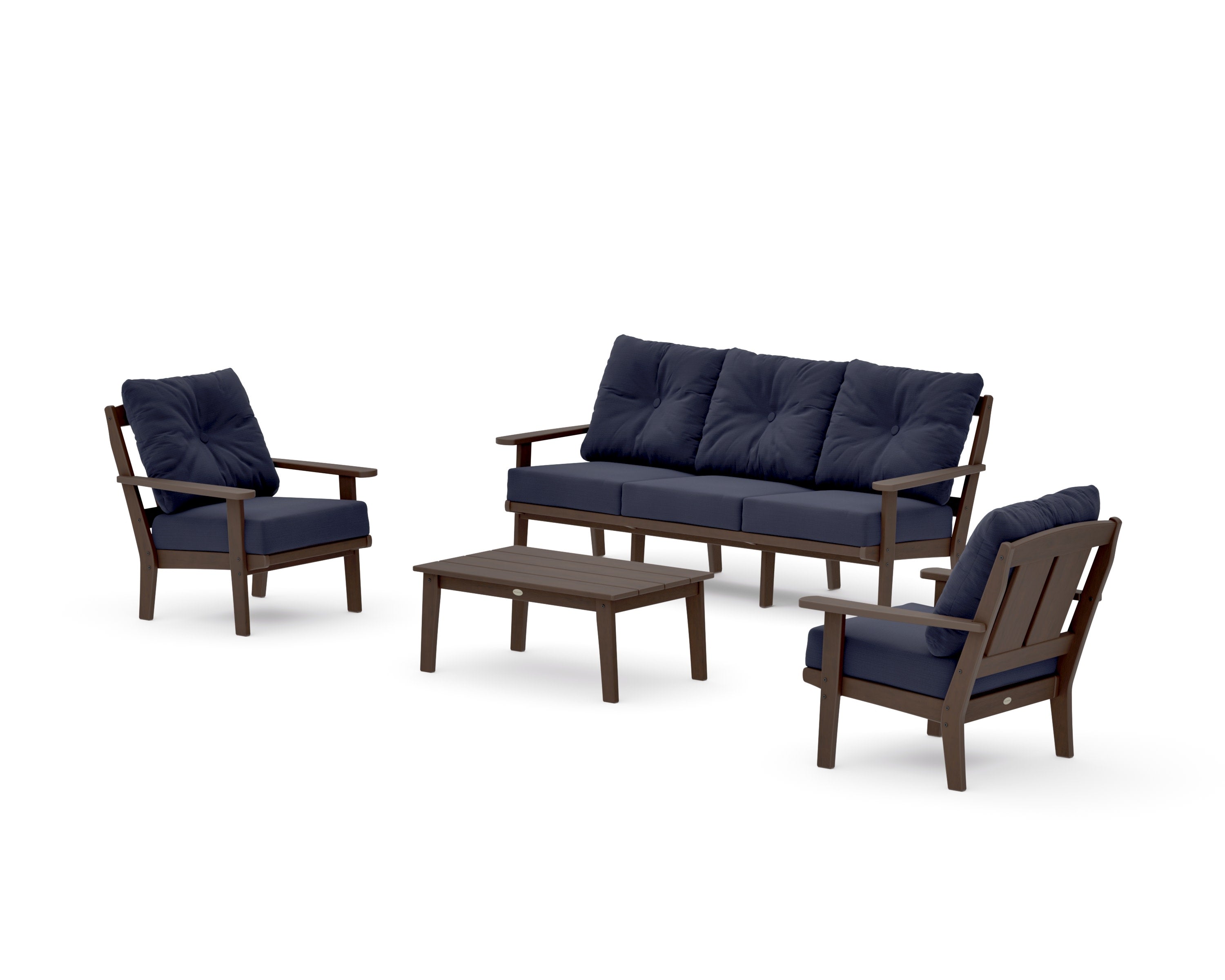 Mission 4-Piece Deep Seating Set with Sofa in Kona / Navy Linen