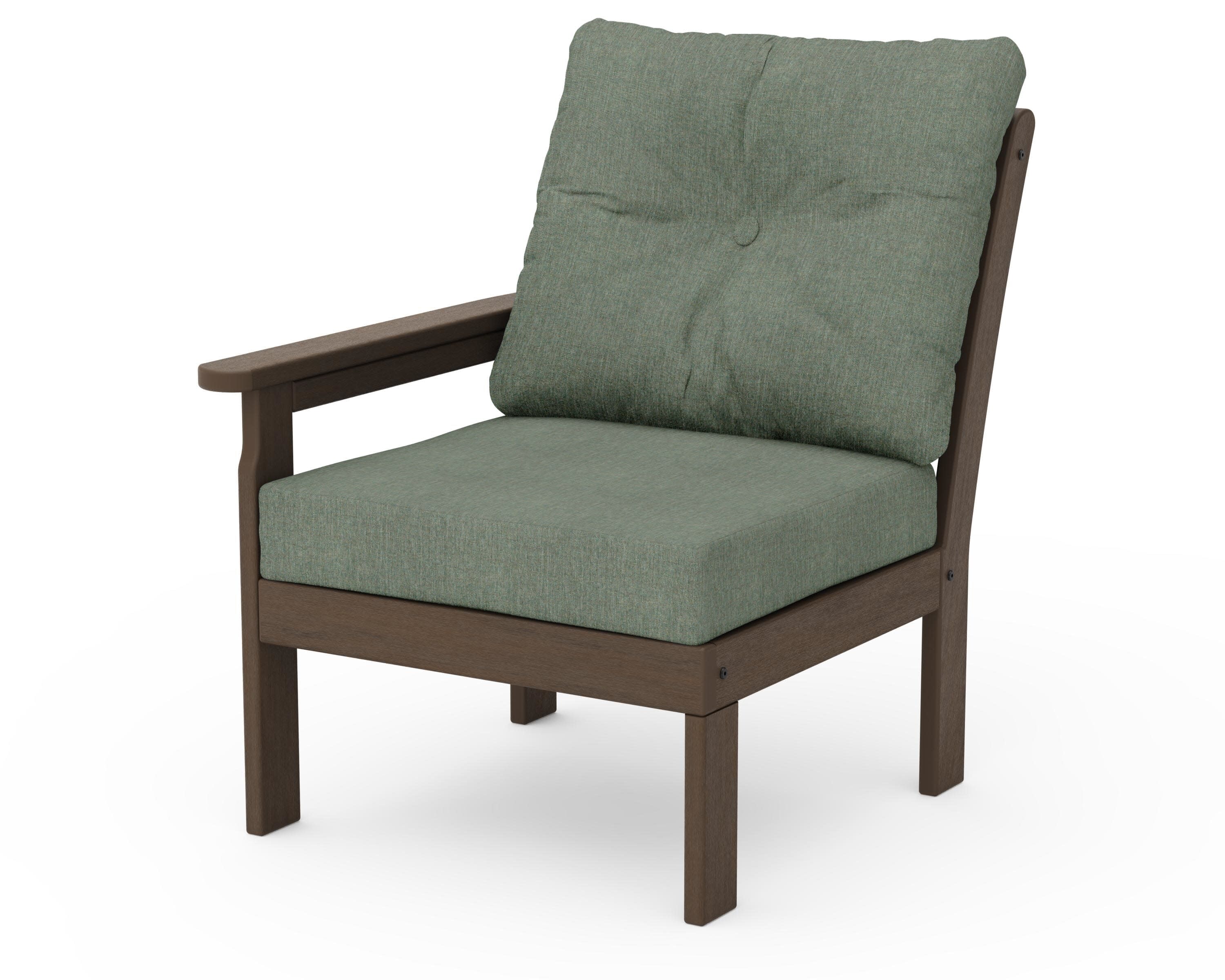 Vineyard Modular Left Arm Chair in Kona / Cast Sage