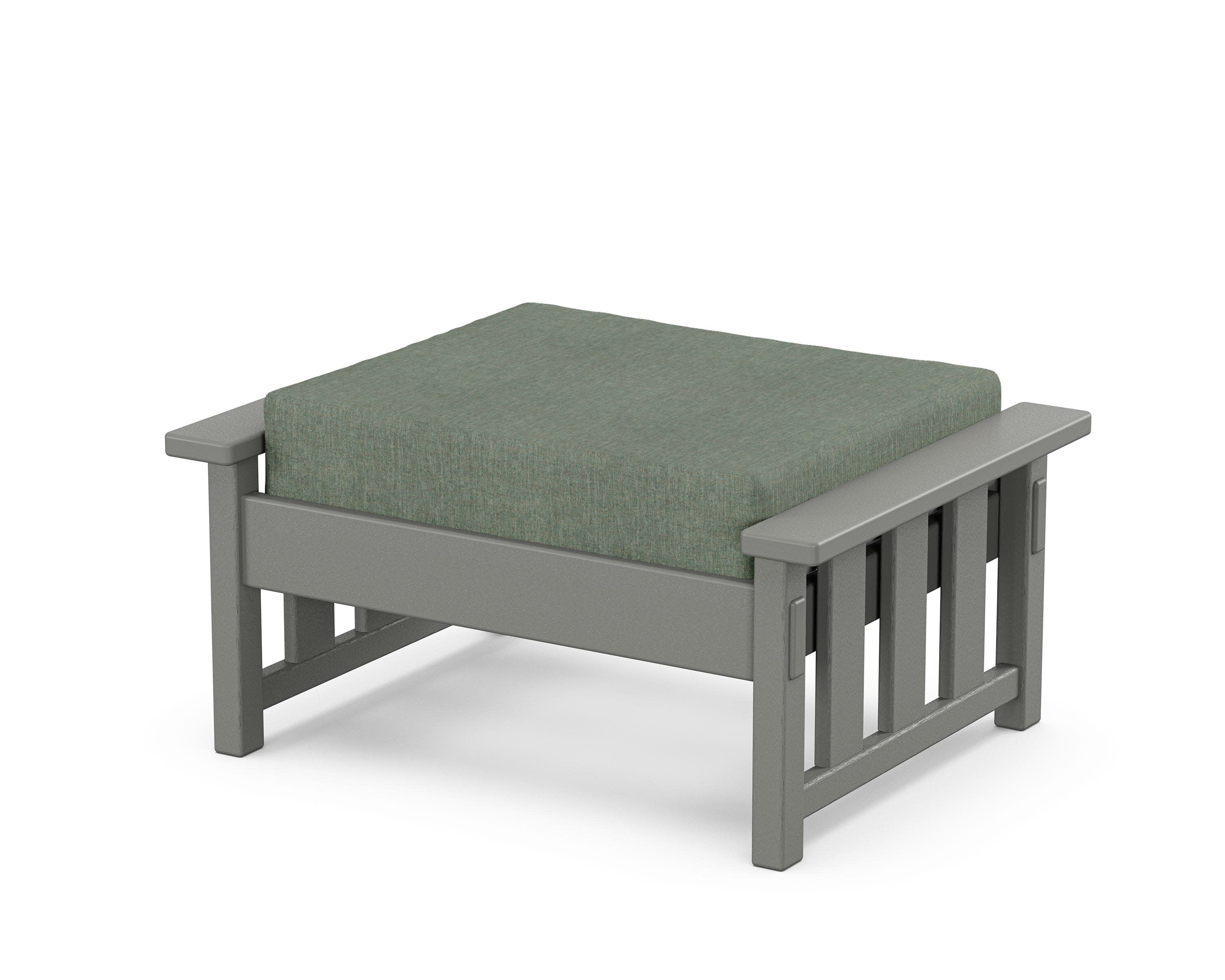 Acadia Deep Seating Ottoman in Slate Grey / Cast Sage