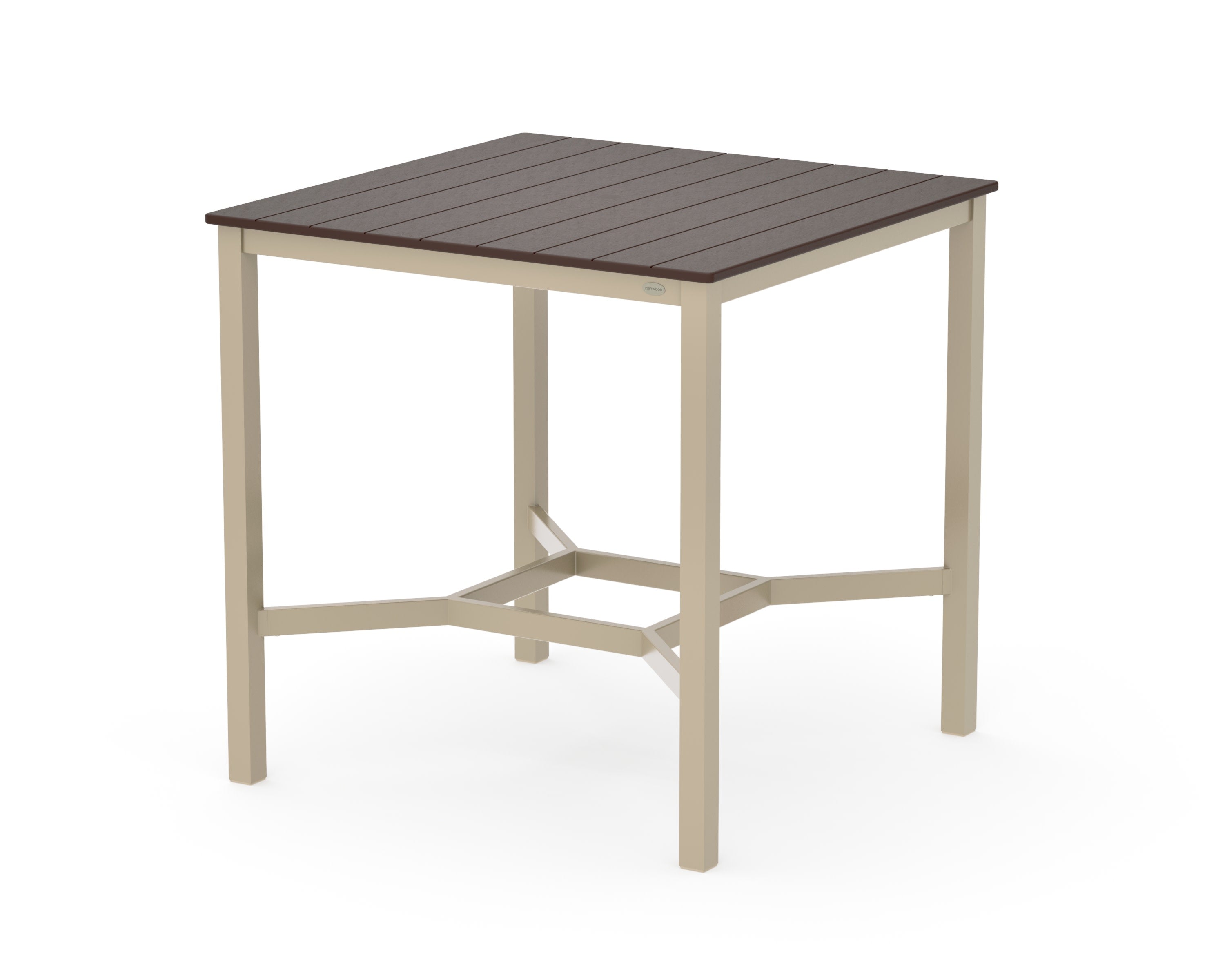 Main Street 42 x 42 Bar Table in Sand / Mahogany