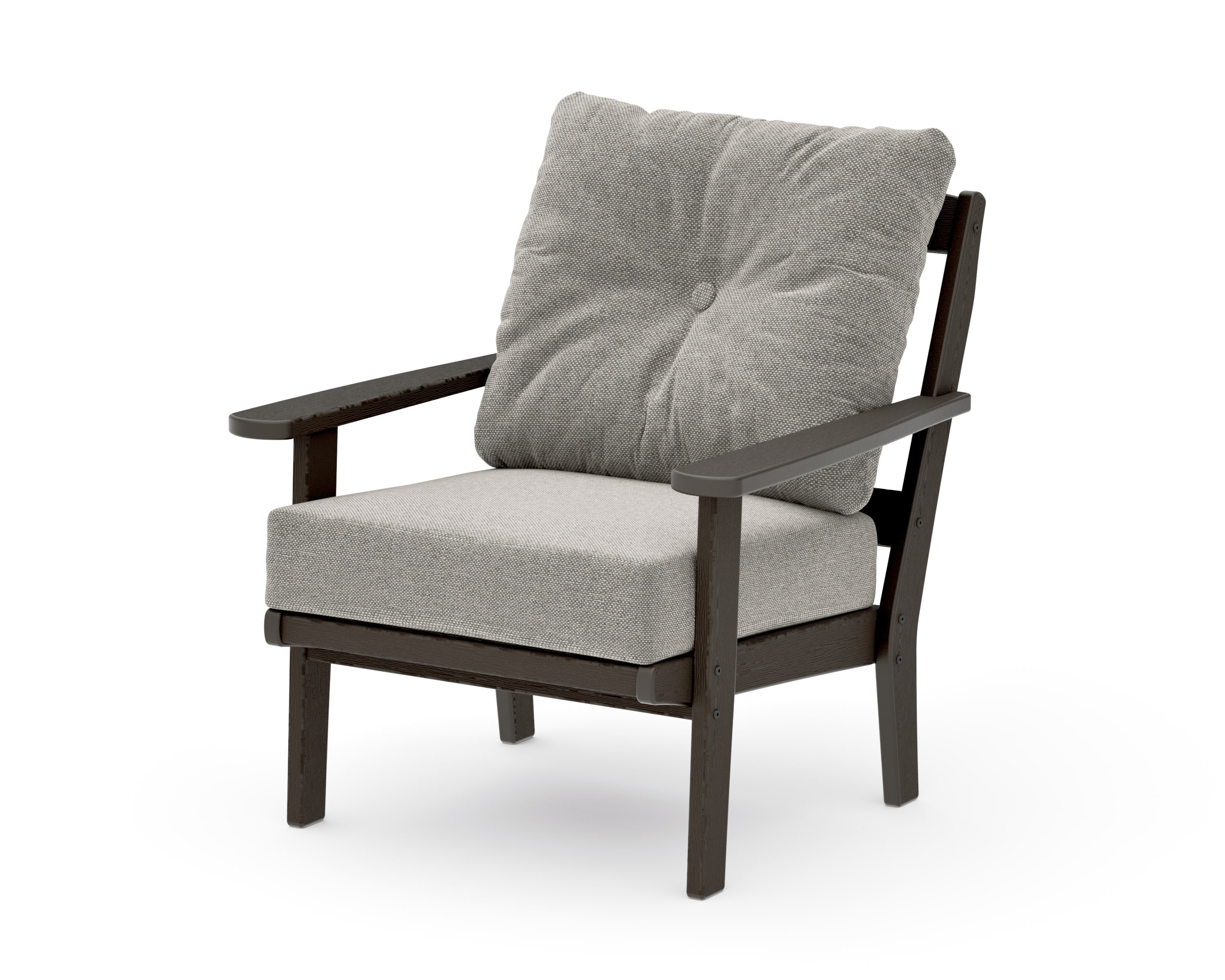 Mission Deep Seating Chair in Vintage Coffee / Weathered Tweed