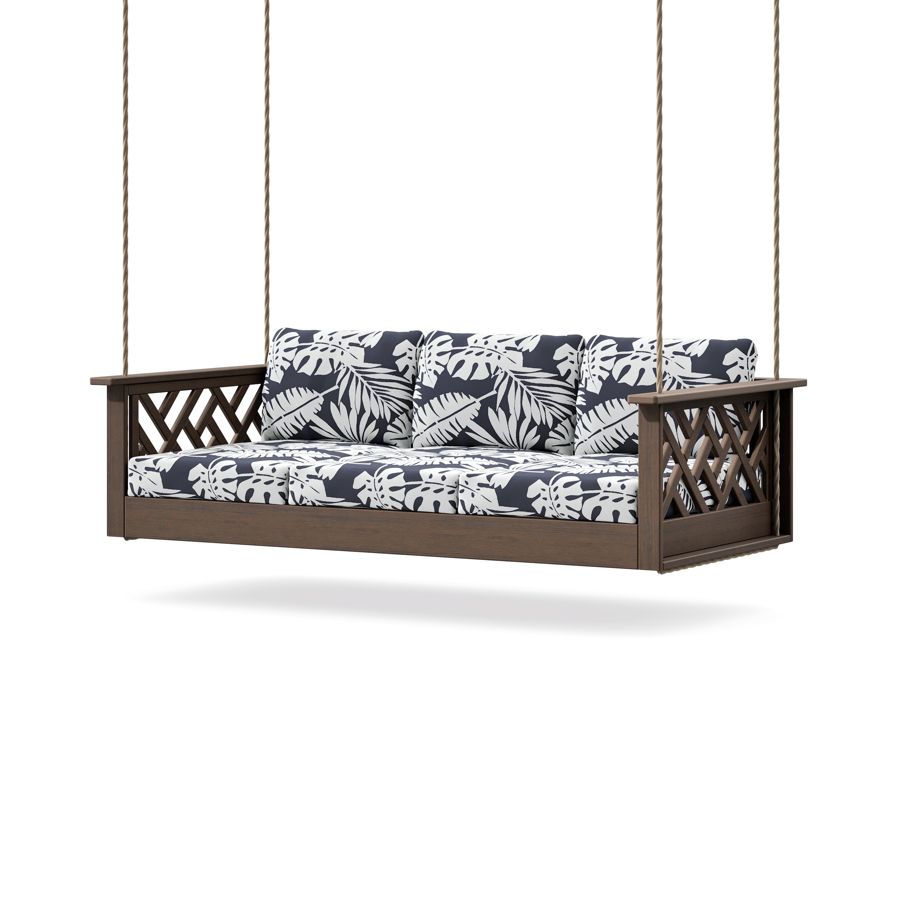 Chippendale Daybed Swing in Kona / Leaf Navy