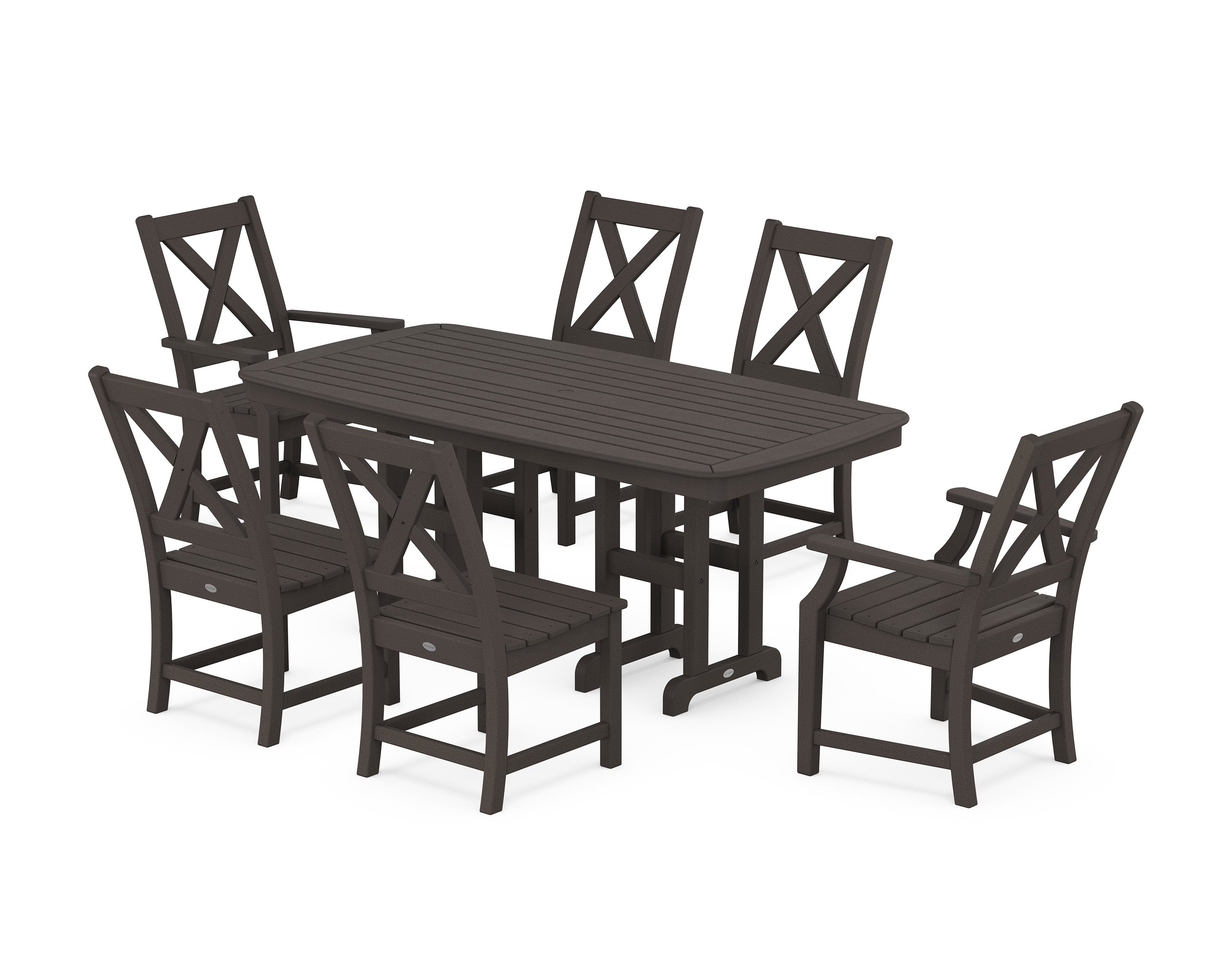 Braxton 7-Piece Dining Set in Vintage Coffee