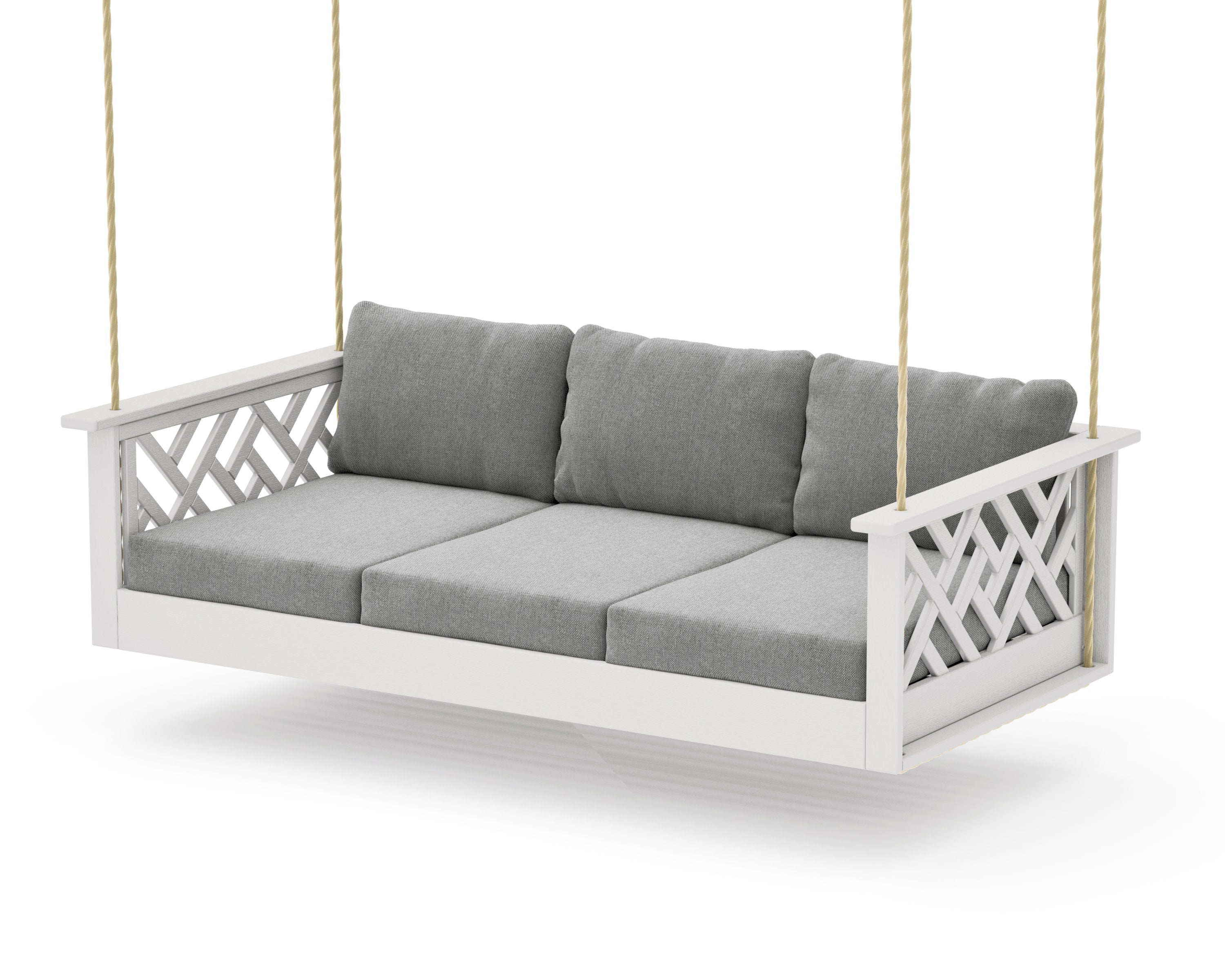 Chippendale Daybed Swing in Vintage White / Grey Mist