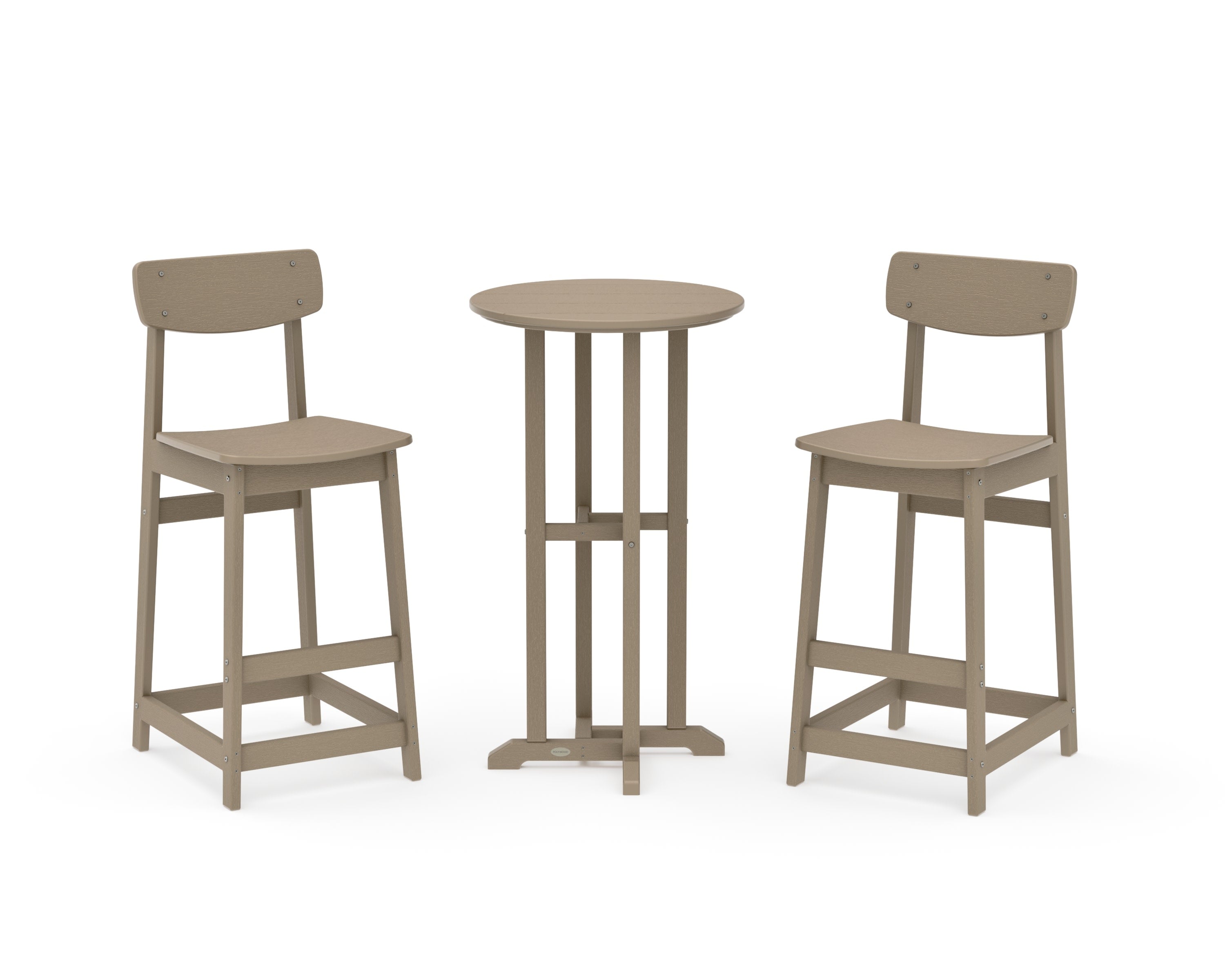 Modern Studio Urban Bar Chair 3-Piece Bistro Set in Vintage Sahara