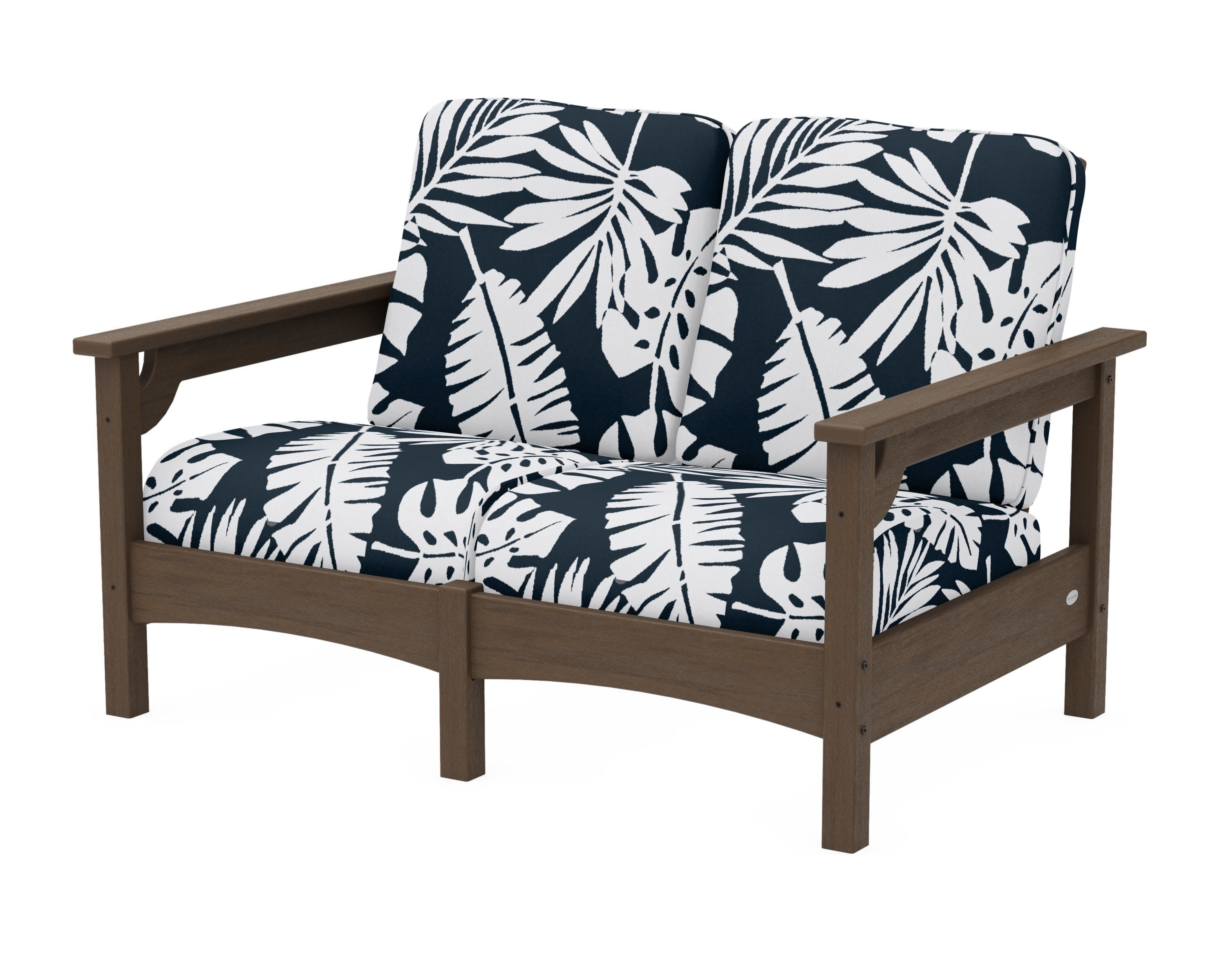 Club Loveseat in Kona / Leaf Marine Indigo