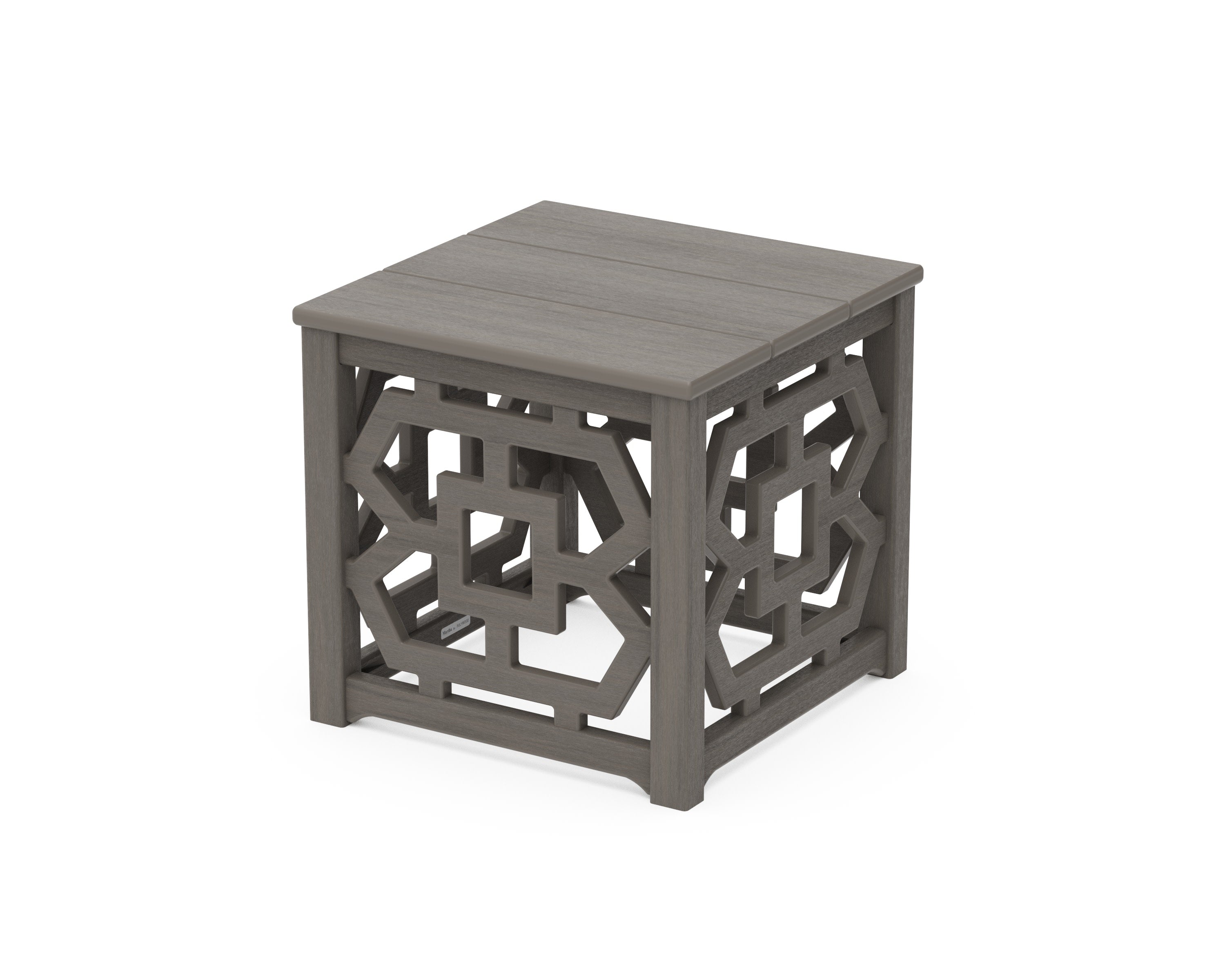 Chinoiserie Accent Table in Driftwood