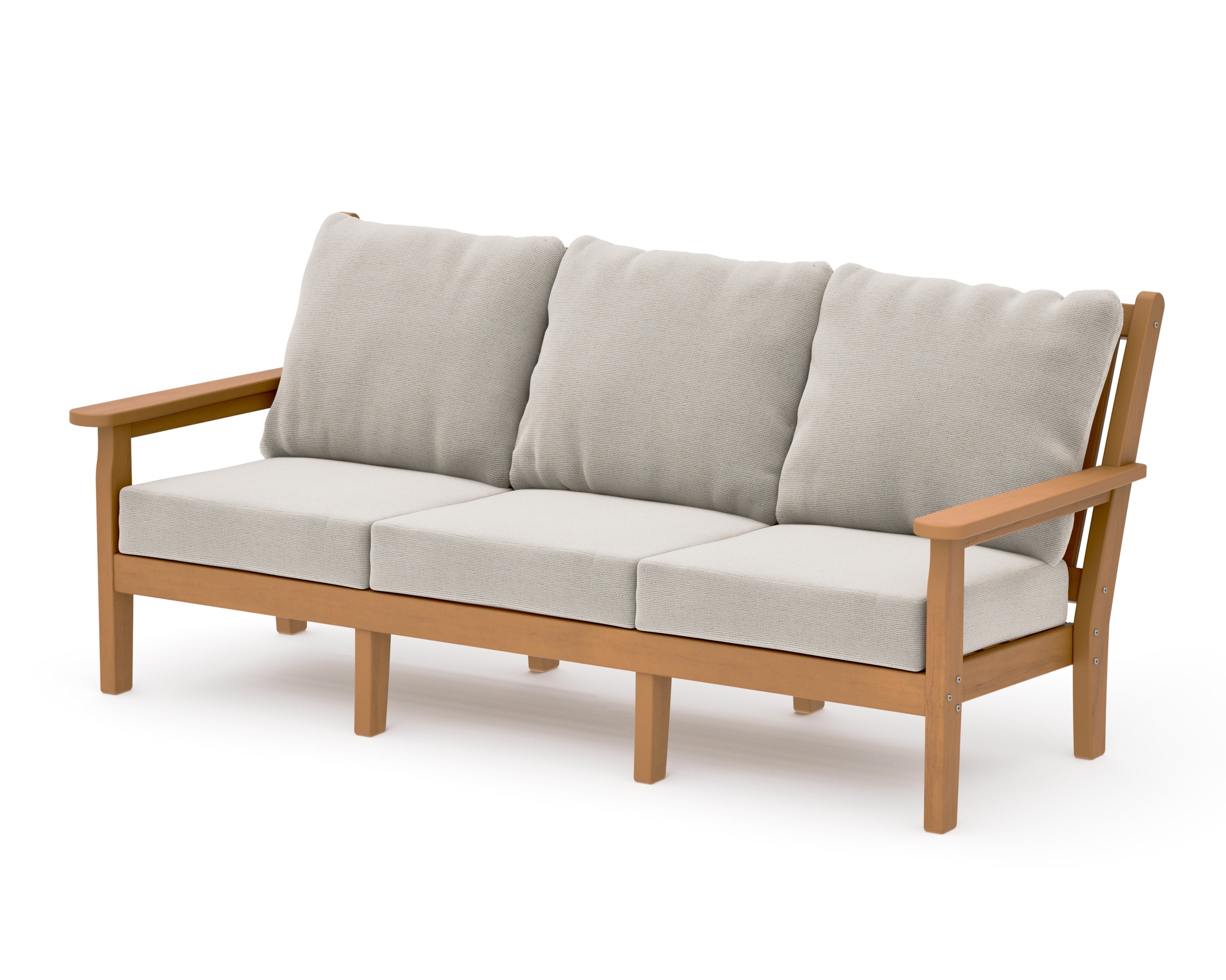 Chippendale Deep Seating Sofa in Natural / Dune Burlap